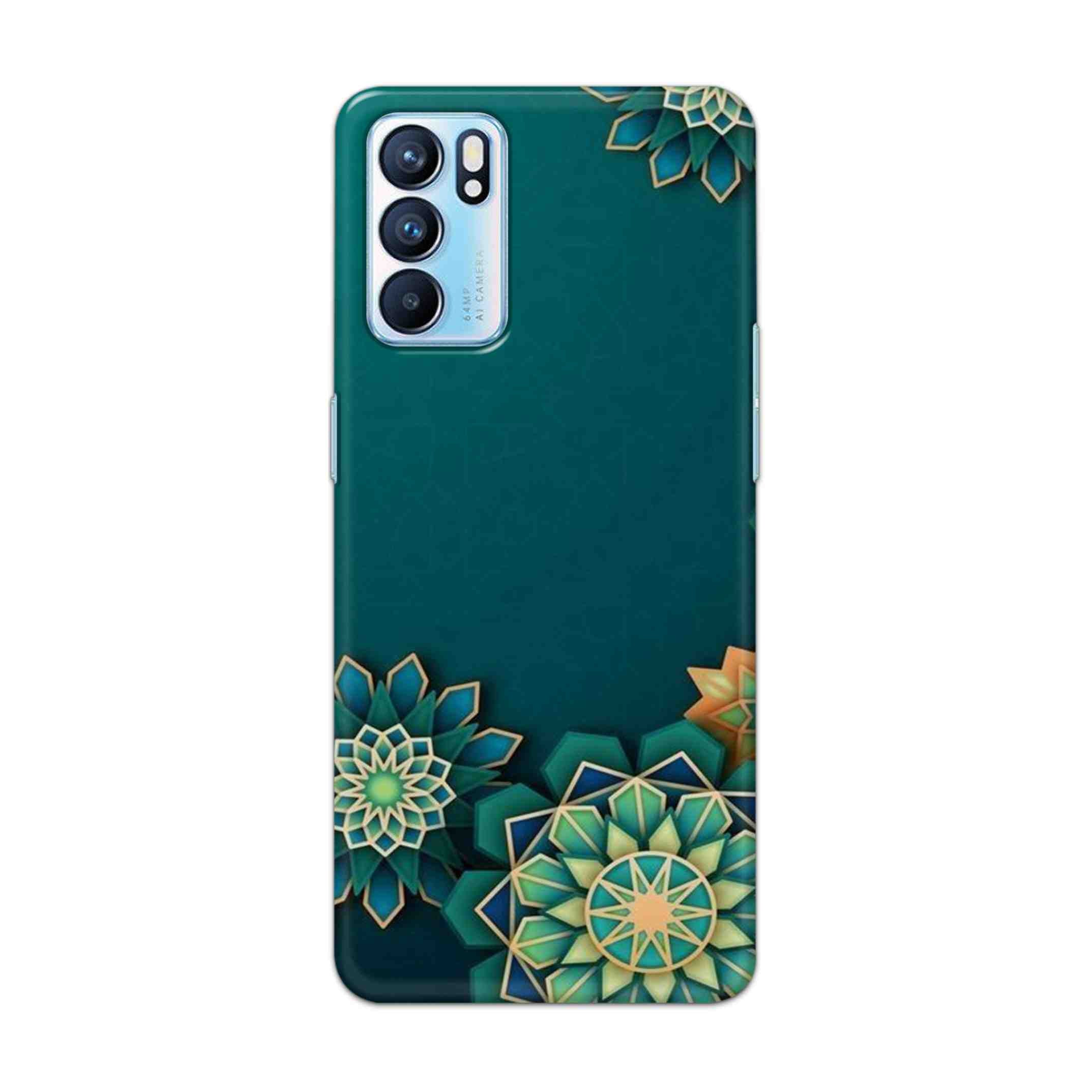 Buy Green Flower Hard Back Mobile Phone Case Cover For OPPO RENO 6 5G Online