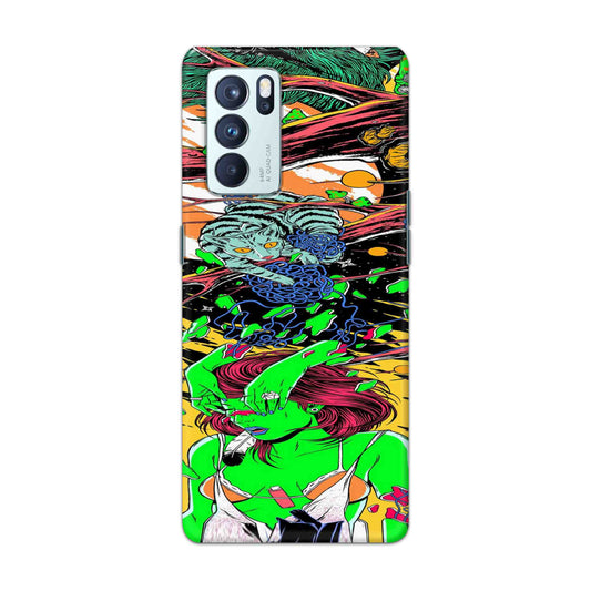 Buy Green Girl Art Hard Back Mobile Phone Case Cover For OPPO Reno 6 Pro 5G Online