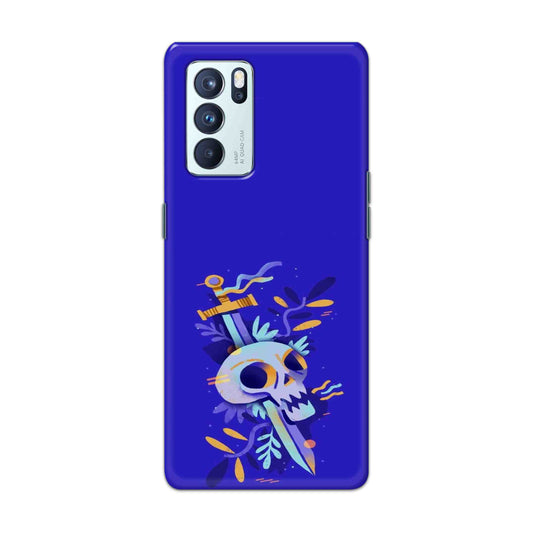 Buy Blue Skull Hard Back Mobile Phone Case Cover For OPPO Reno 6 Pro 5G Online