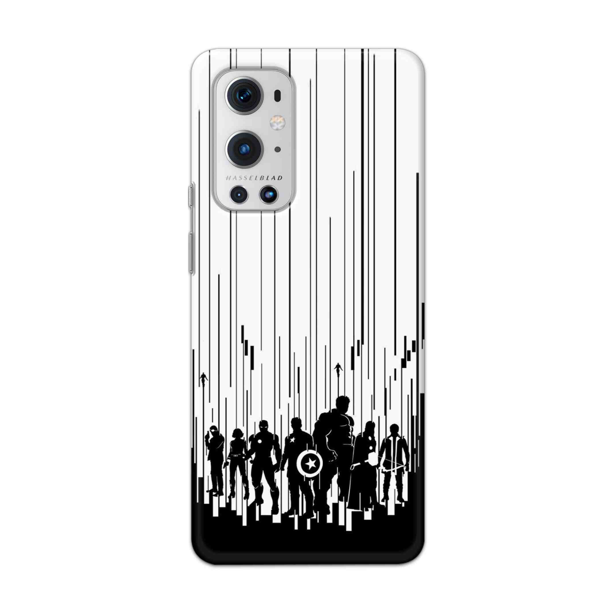 Buy Black And White Avengers Hard Back Mobile Phone Case Cover For OnePlus 9 Pro Online