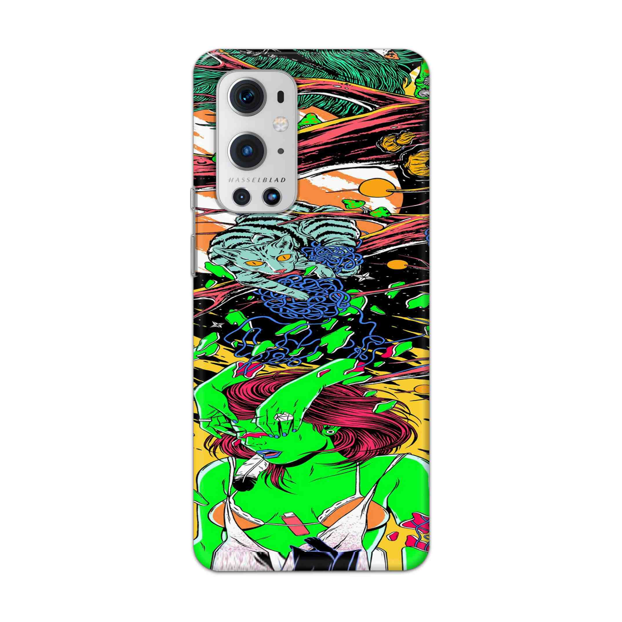 Buy Green Girl Art Hard Back Mobile Phone Case Cover For OnePlus 9 Pro Online