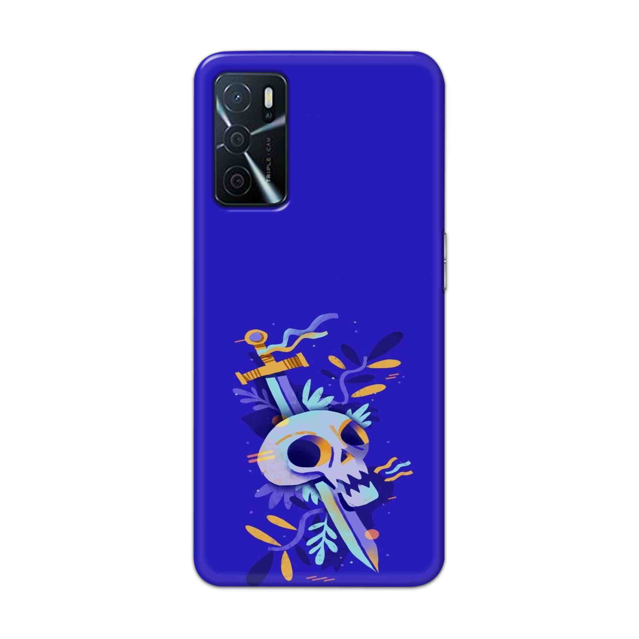 Buy Blue Skull Hard Back Mobile Phone Case Cover For Oppo A16 Online