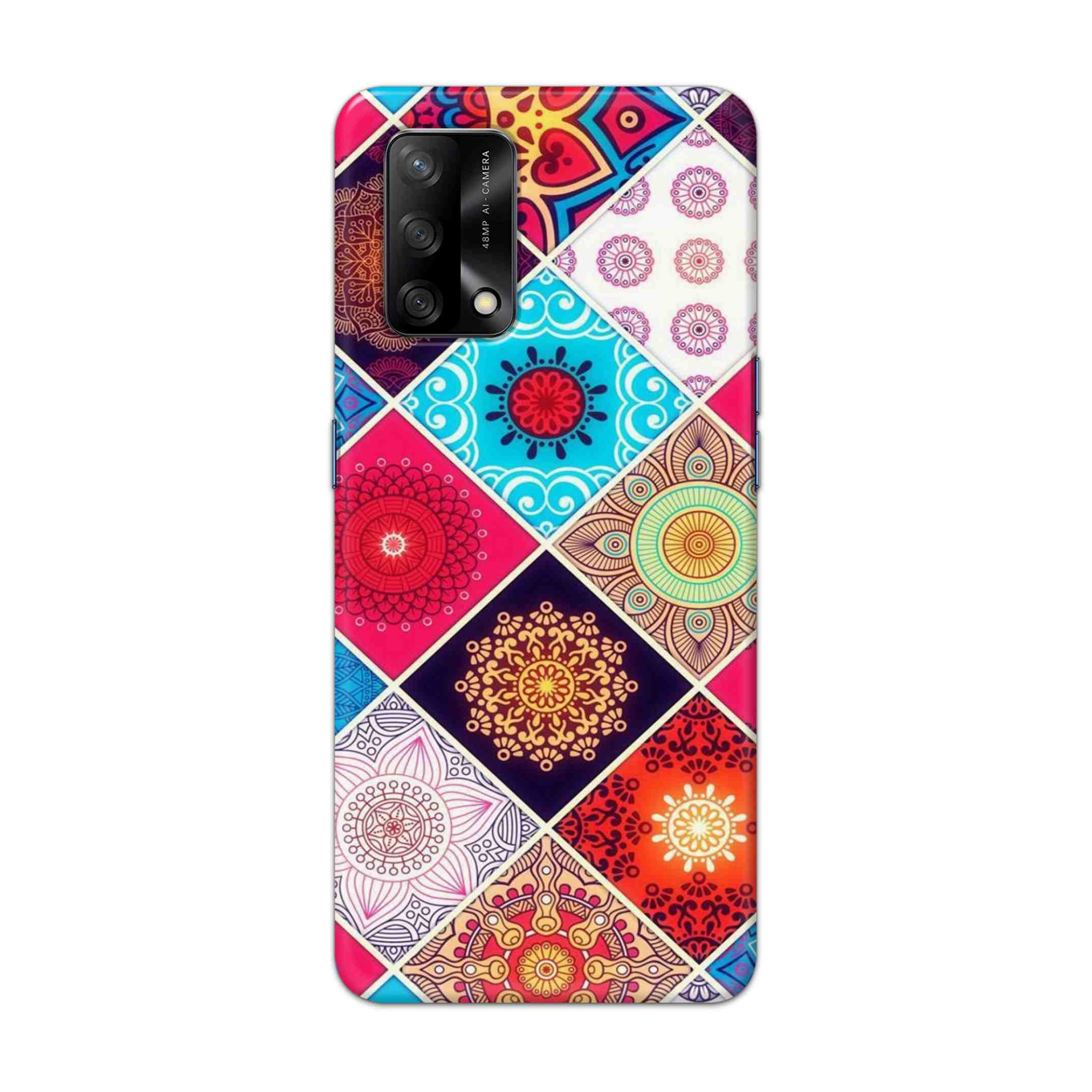 Buy Rainbow Mandala Hard Back Mobile Phone Case Cover For Oppo F19 Online