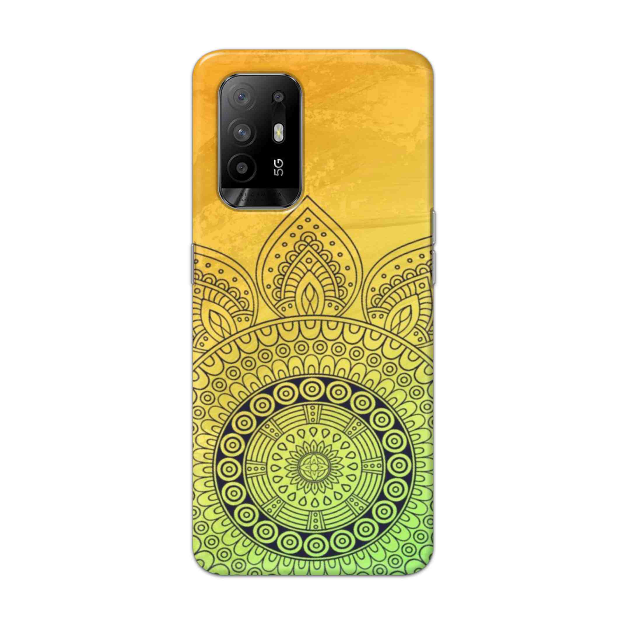 Buy Yellow Rangoli Hard Back Mobile Phone Case Cover For Oppo F19 Pro Plus Online