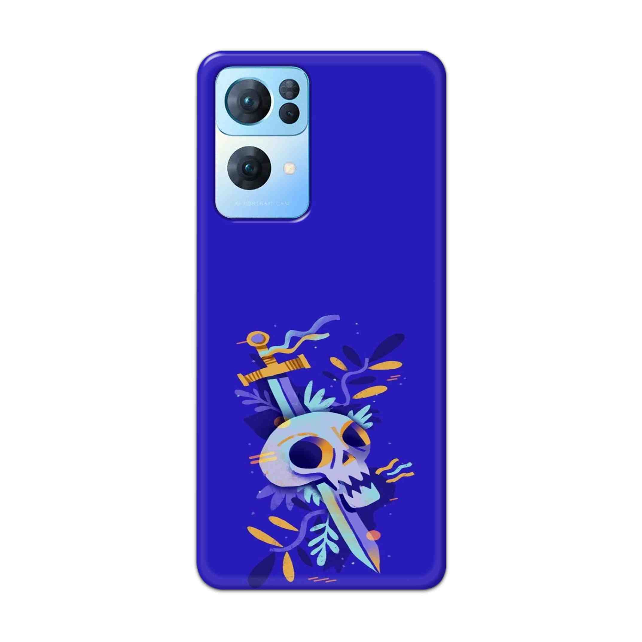 Buy Blue Skull Hard Back Mobile Phone Case Cover For Oppo Reno 7 Pro Online