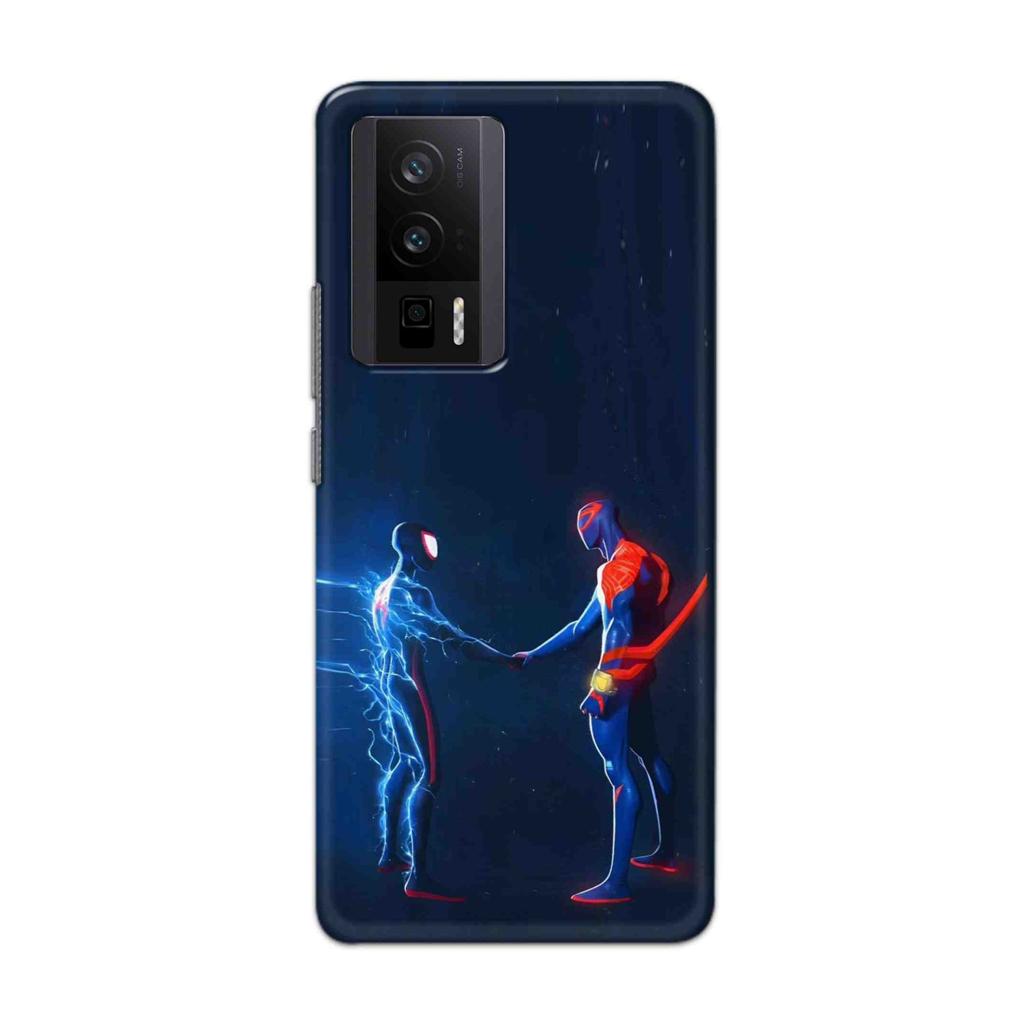 Buy Miles Morales Meet With Spiderman Hard Back Mobile Phone Case/Cover For Poco F5 Pro Online