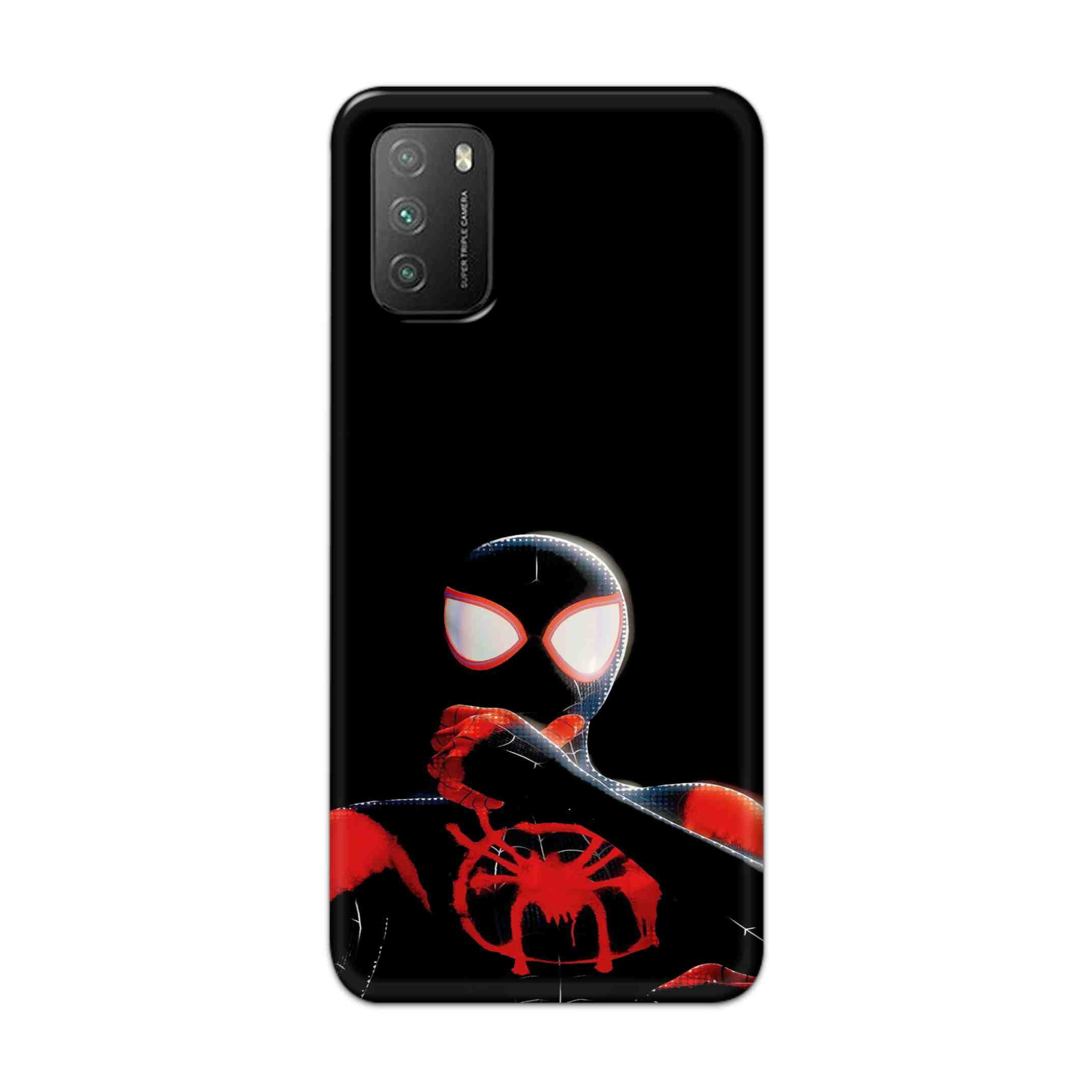 Buy Black Spiderman Hard Back Mobile Phone Case Cover For Poco M3 Online
