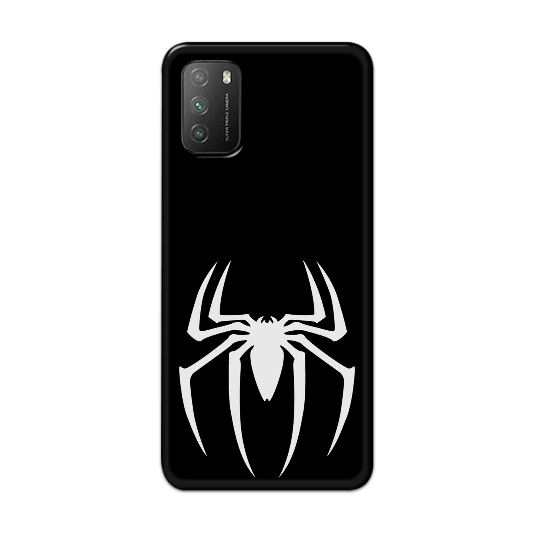 Buy Black Spiderman Logo Hard Back Mobile Phone Case Cover For Poco M3 Online