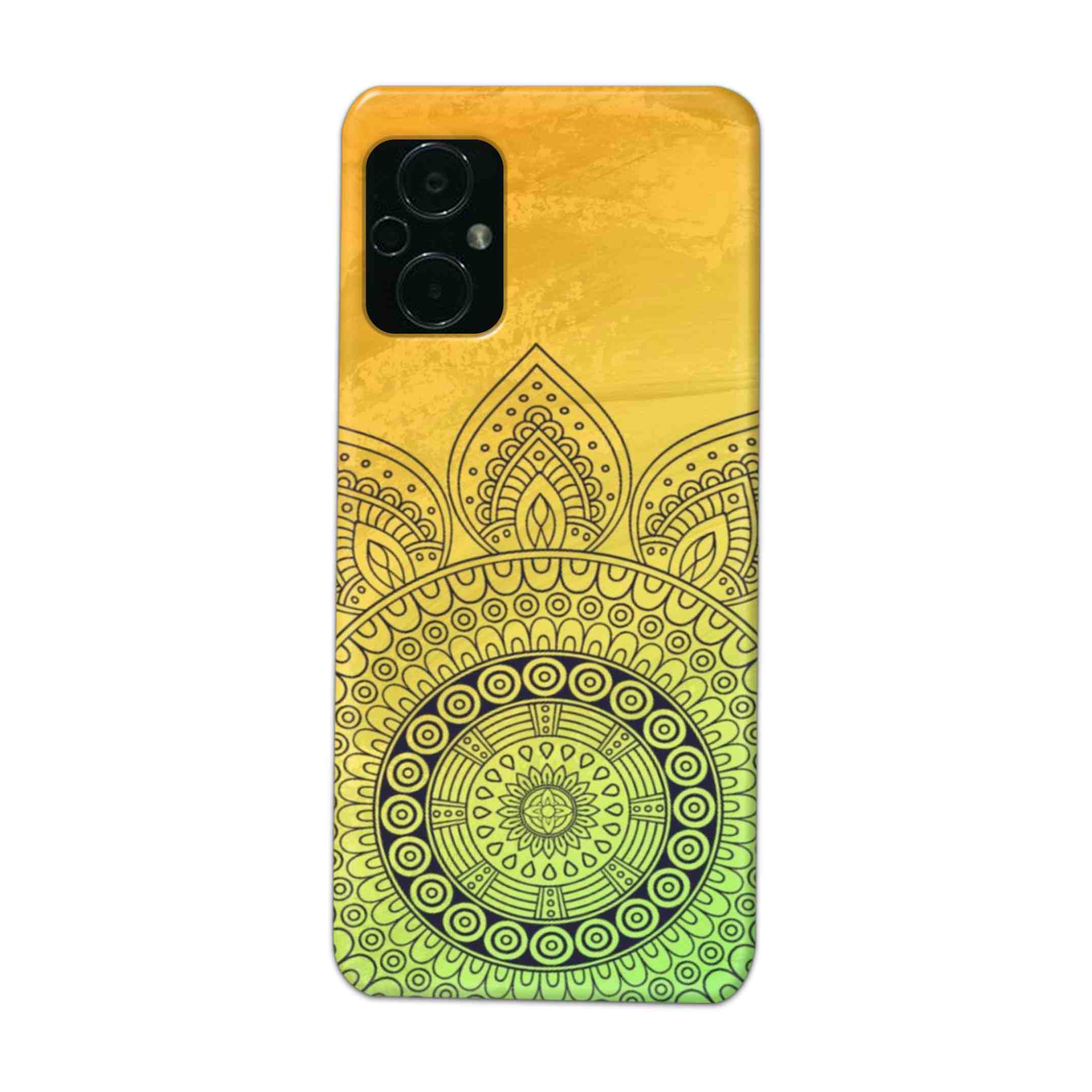 Buy Yellow Rangoli Hard Back Mobile Phone Case/Cover For Poco M5 Online