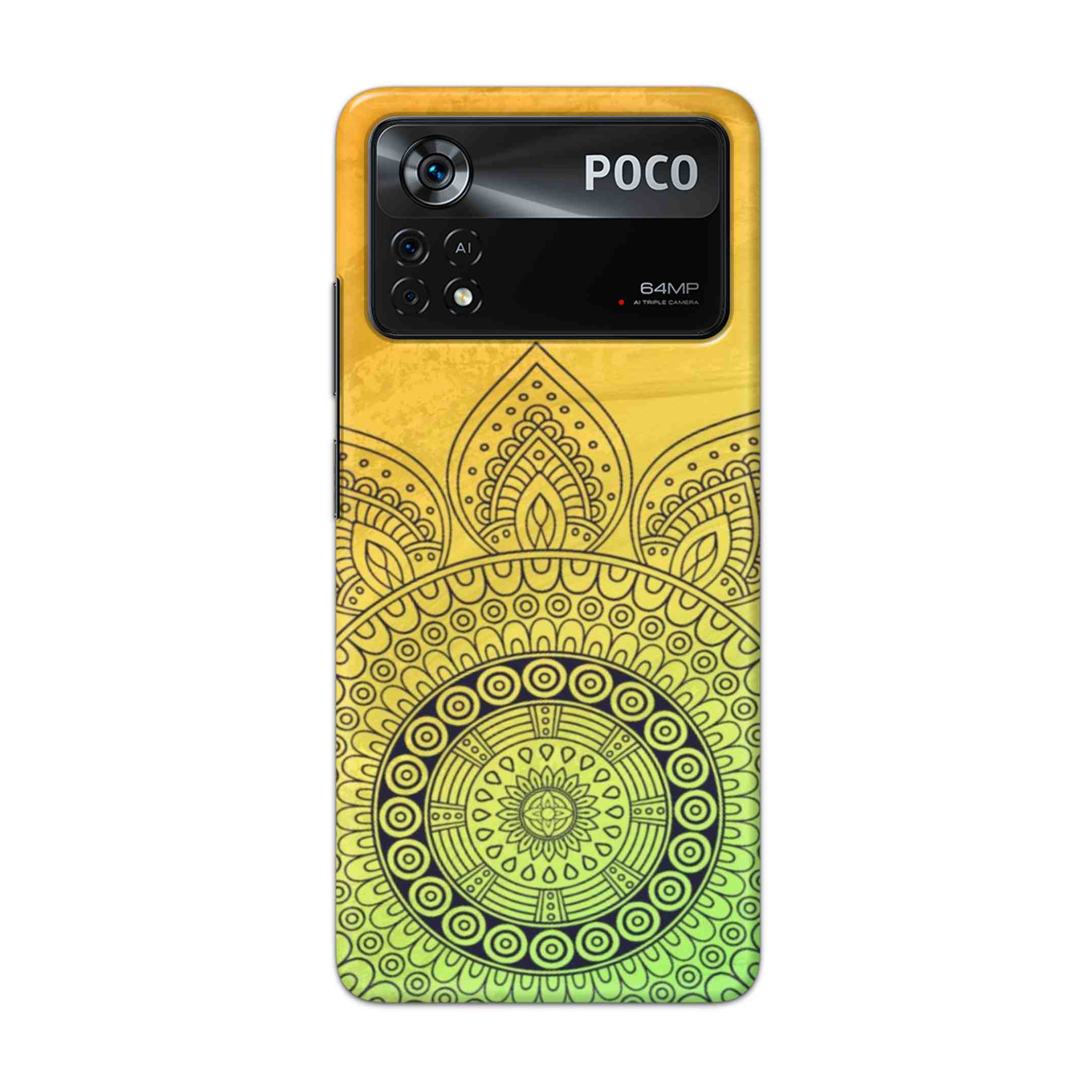 Buy Yellow Rangoli Hard Back Mobile Phone Case Cover For Poco X4 Pro 5G Online