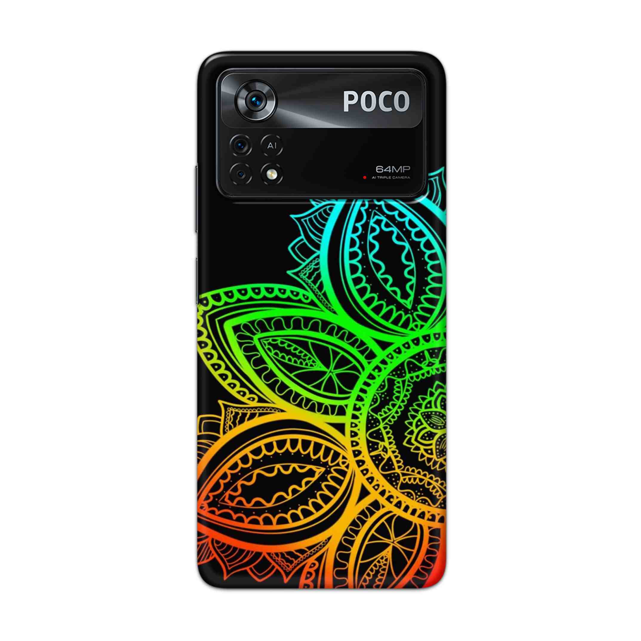 Buy Neon Mandala Hard Back Mobile Phone Case Cover For Poco X4 Pro 5G Online