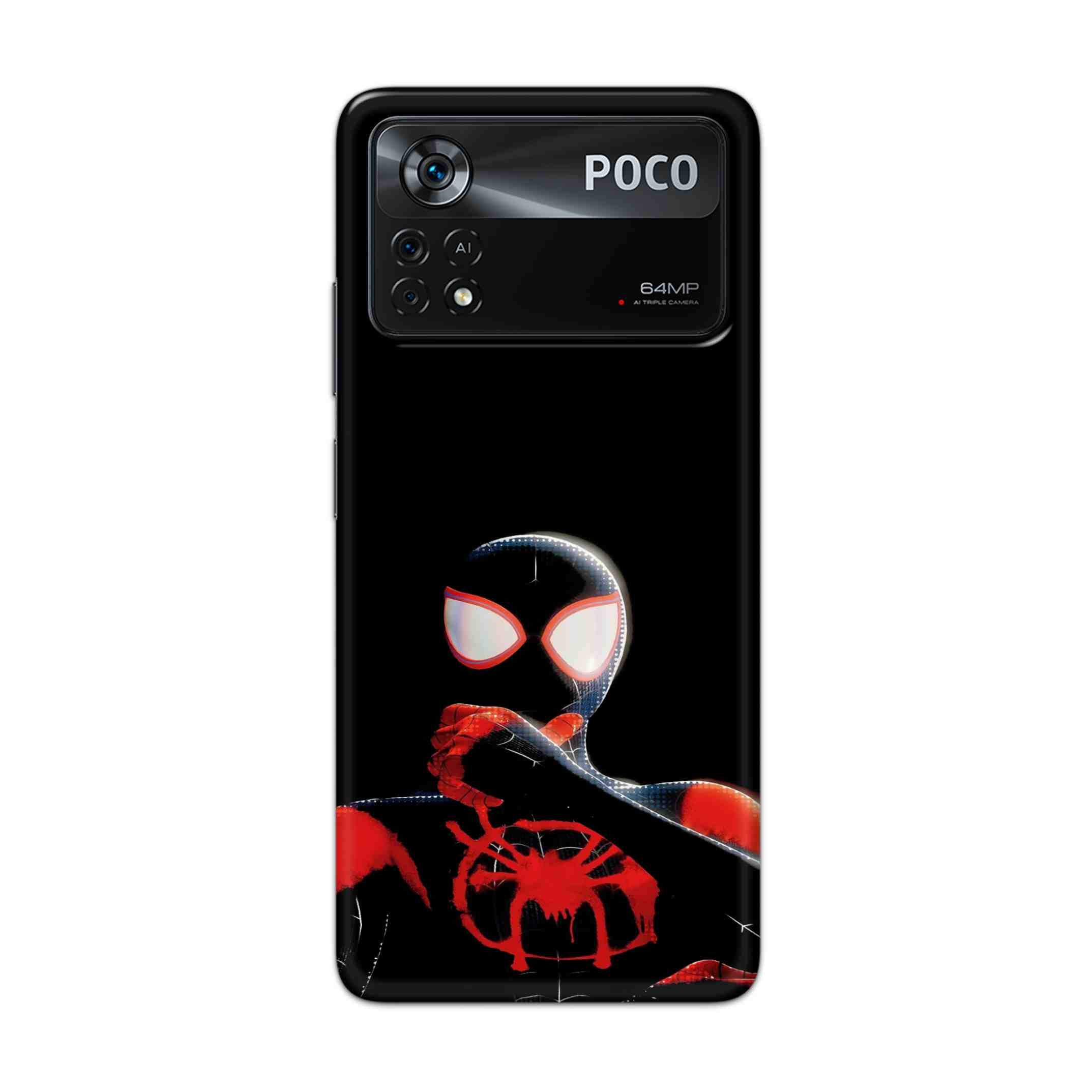 Buy Black Spiderman Hard Back Mobile Phone Case Cover For Poco X4 Pro 5G Online