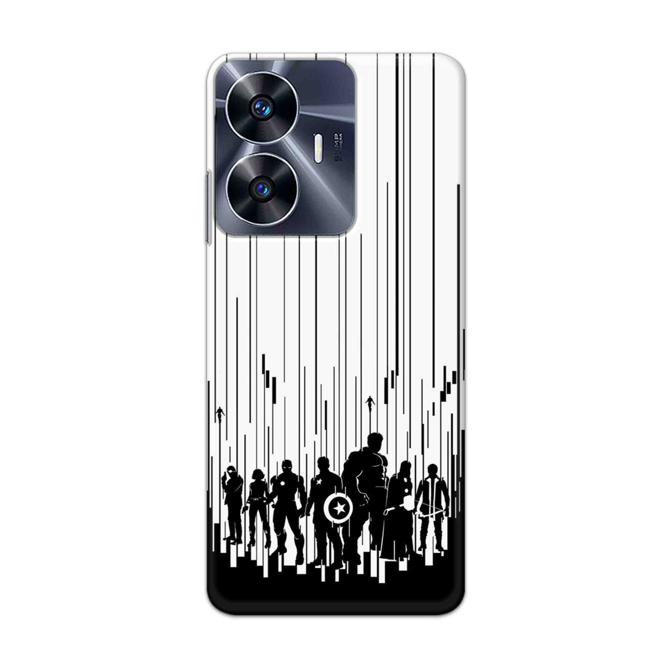 Buy Black And White Avengers Hard Back Mobile Phone Case Cover For Realme C55 Online