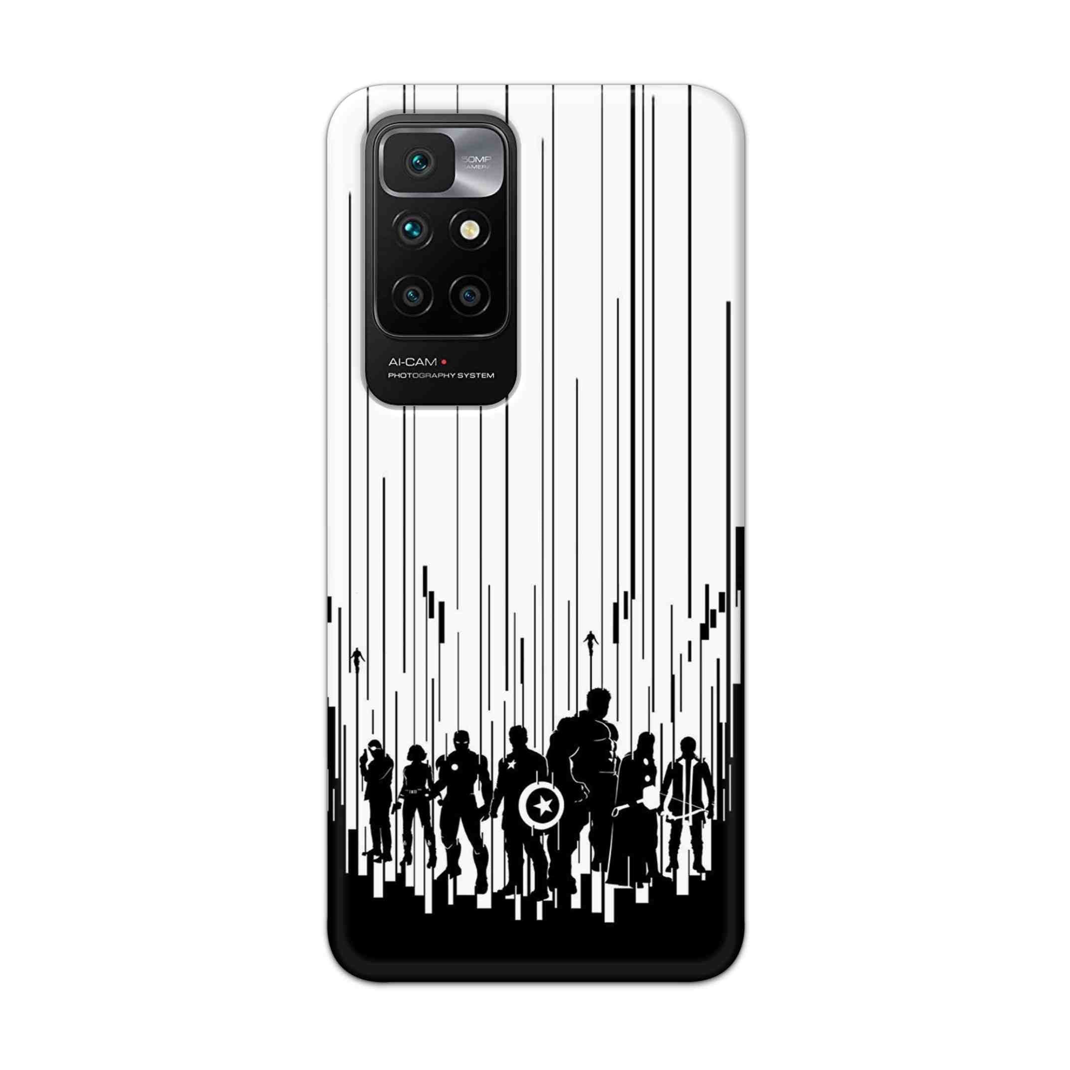 Buy Black And White Avengers Hard Back Mobile Phone Case Cover For Redmi 10 Prime Online
