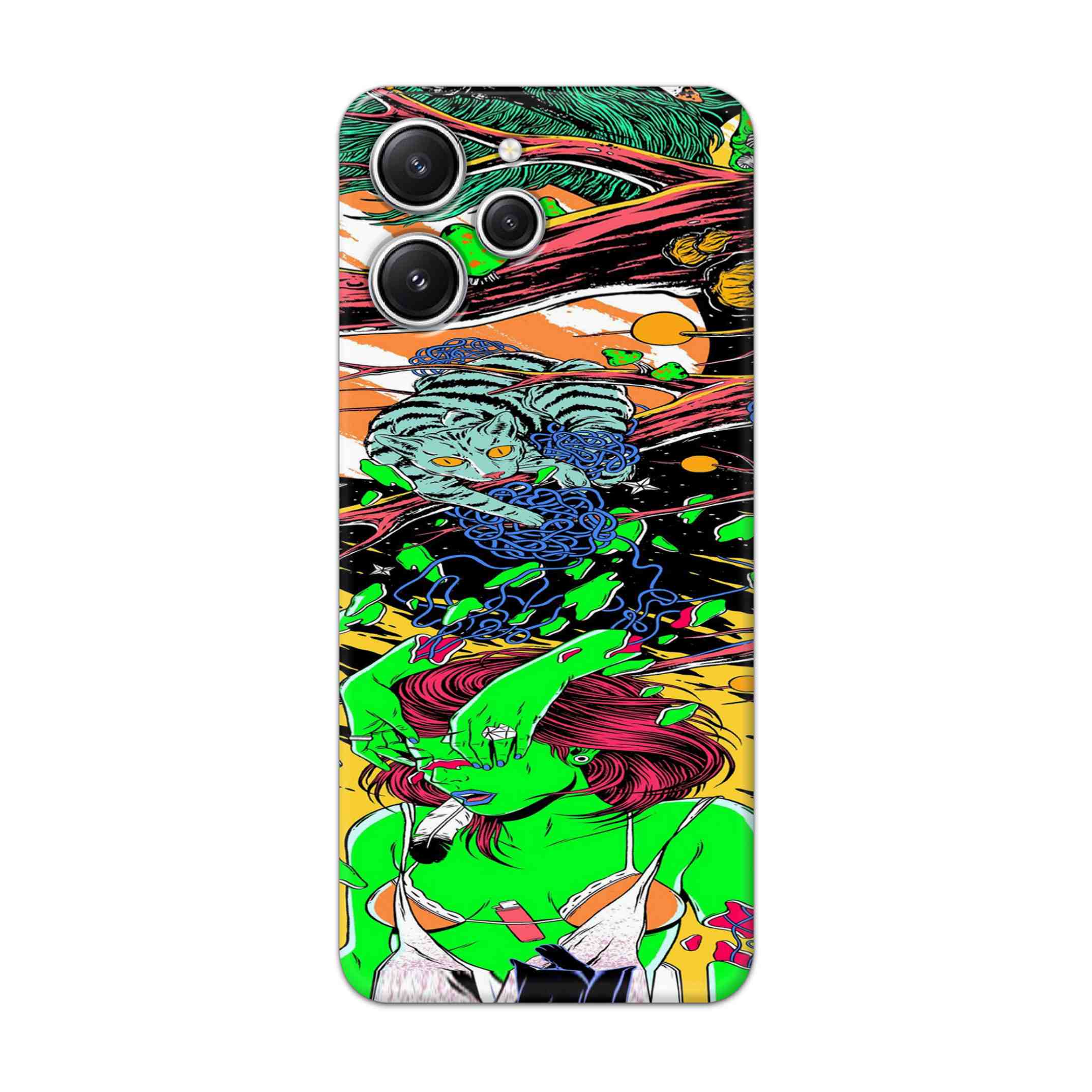 Buy Green Girl Art Hard Back Mobile Phone Case/Cover For Redmi 12 4G Online