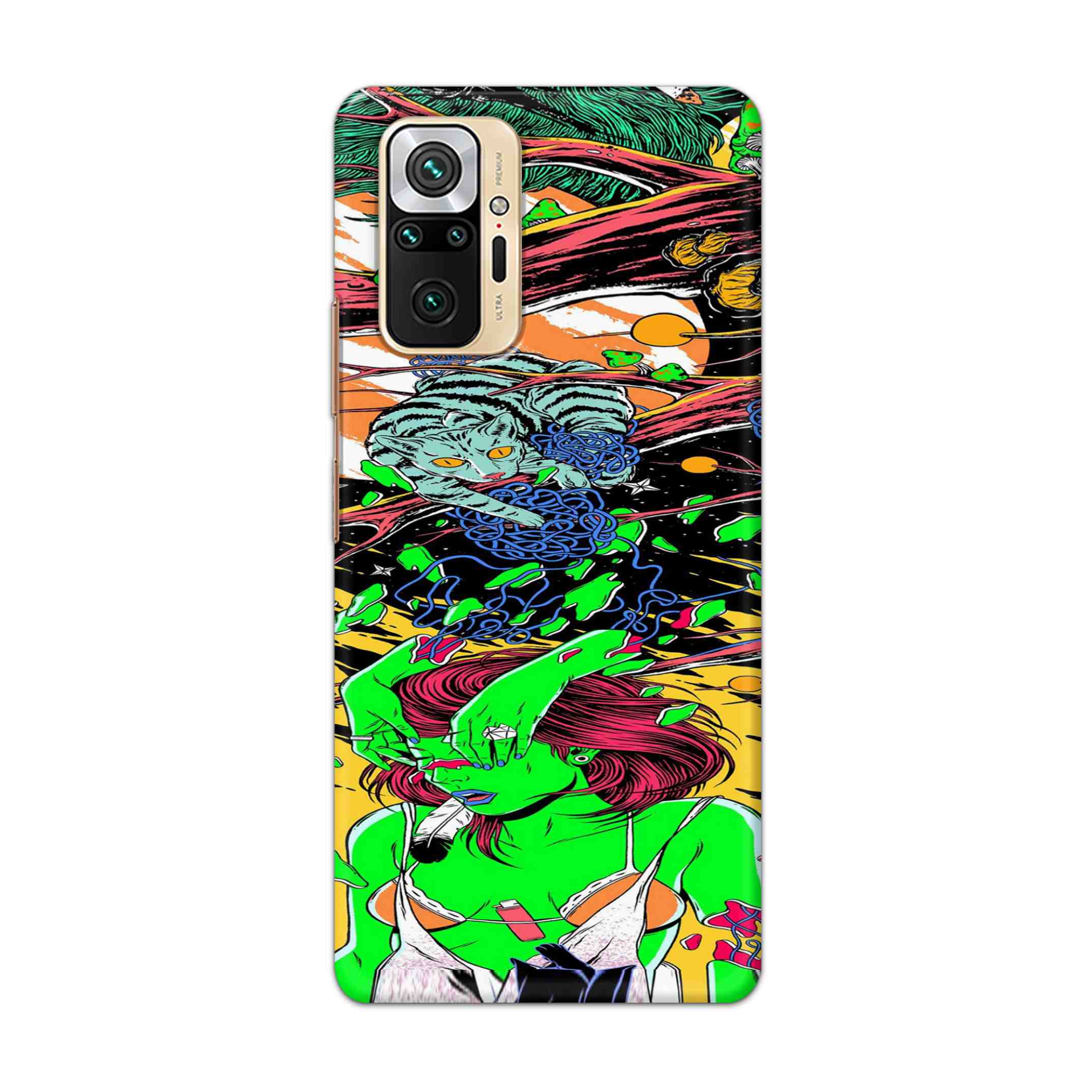 Buy Green Girl Art Hard Back Mobile Phone Case Cover For Redmi Note 10 Pro Online