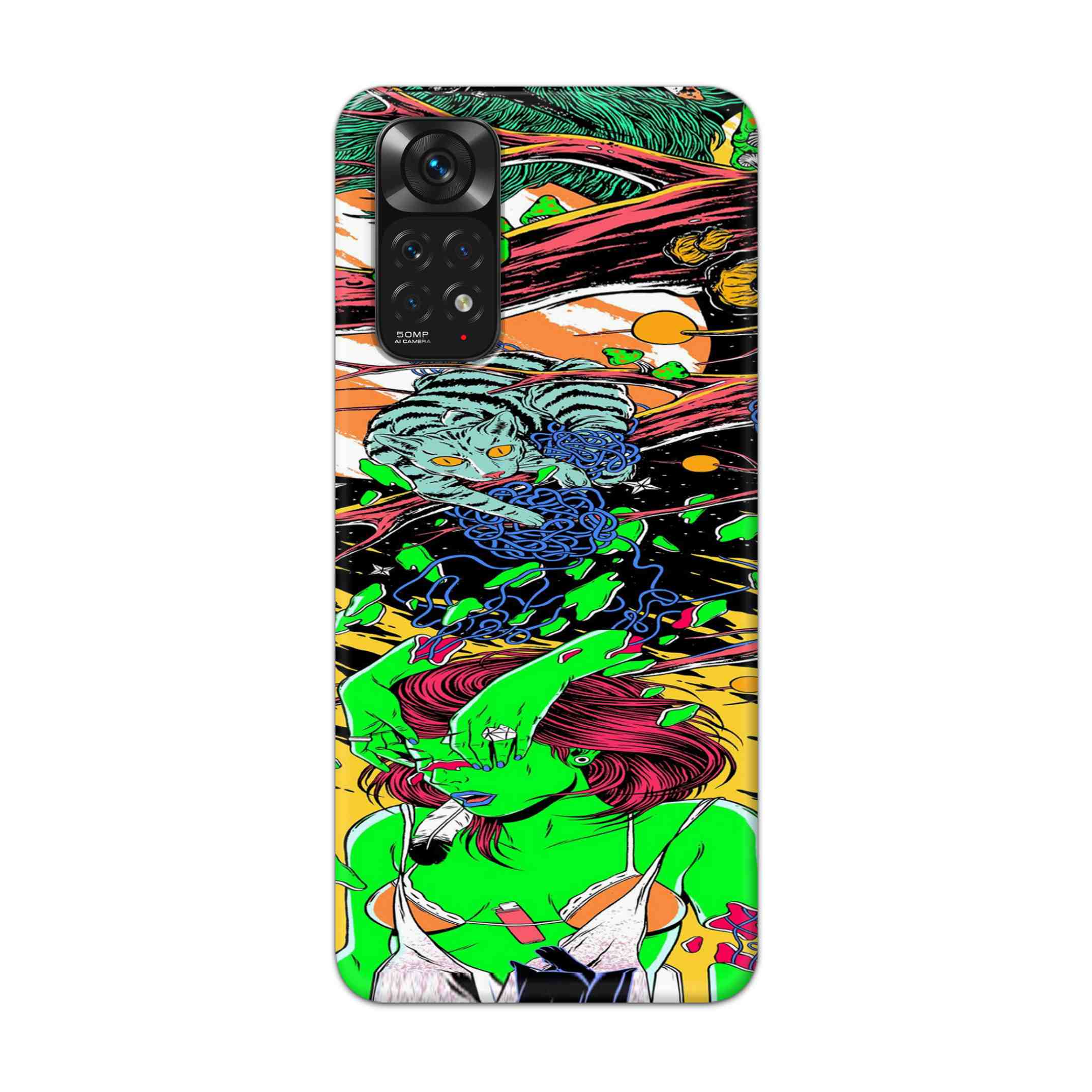 Buy Green Girl Art Hard Back Mobile Phone Case Cover For Redmi Note 11 Online