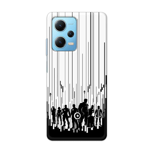 Buy Black And White Avengers Hard Back Mobile Phone Case Cover For Redmi Note 12 5G Online