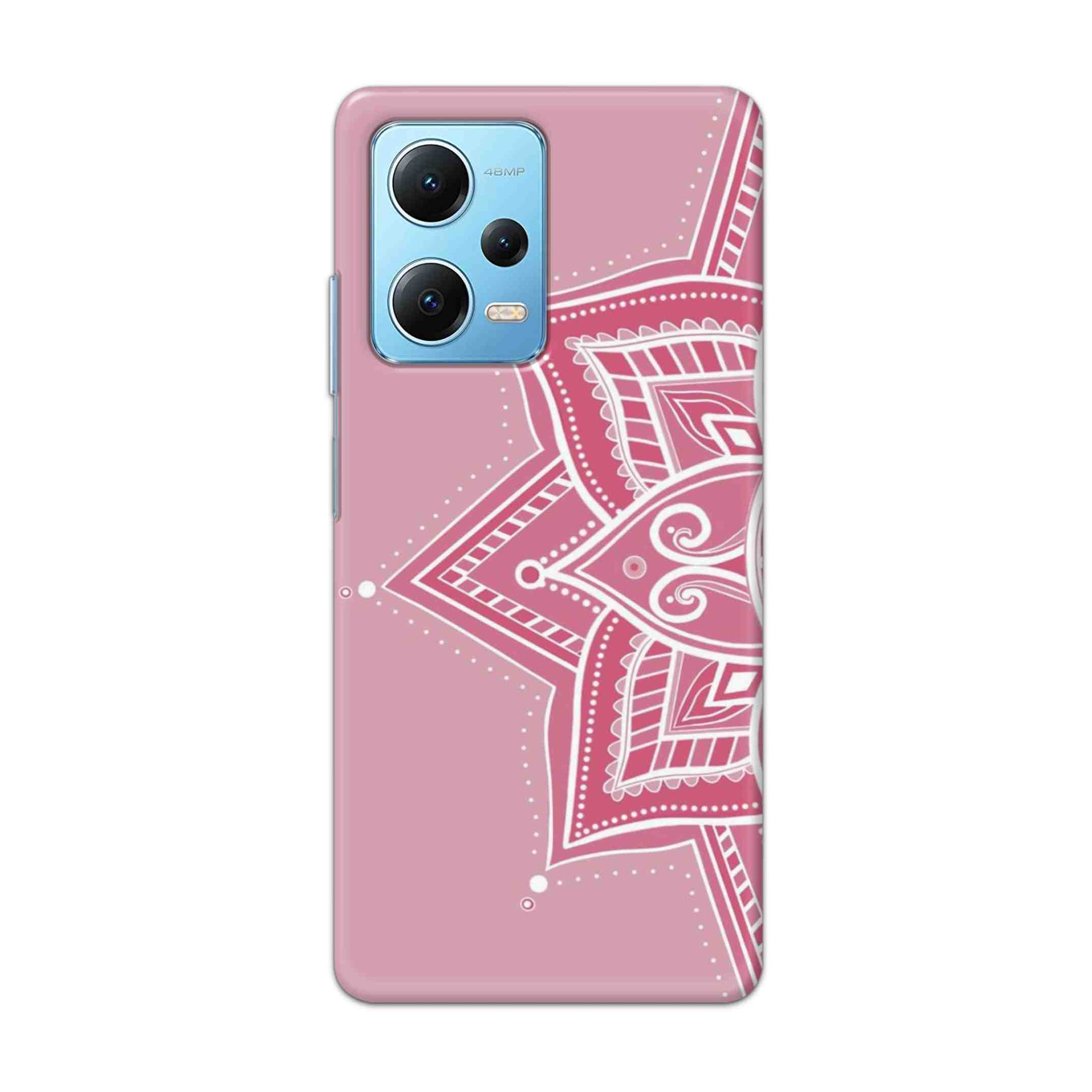 Buy Pink Rangoli Hard Back Mobile Phone Case Cover For Redmi Note 12 5G Online