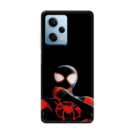 Buy Black Spiderman Hard Back Mobile Phone Case Cover For Redmi Note 12 Pro 5G Online