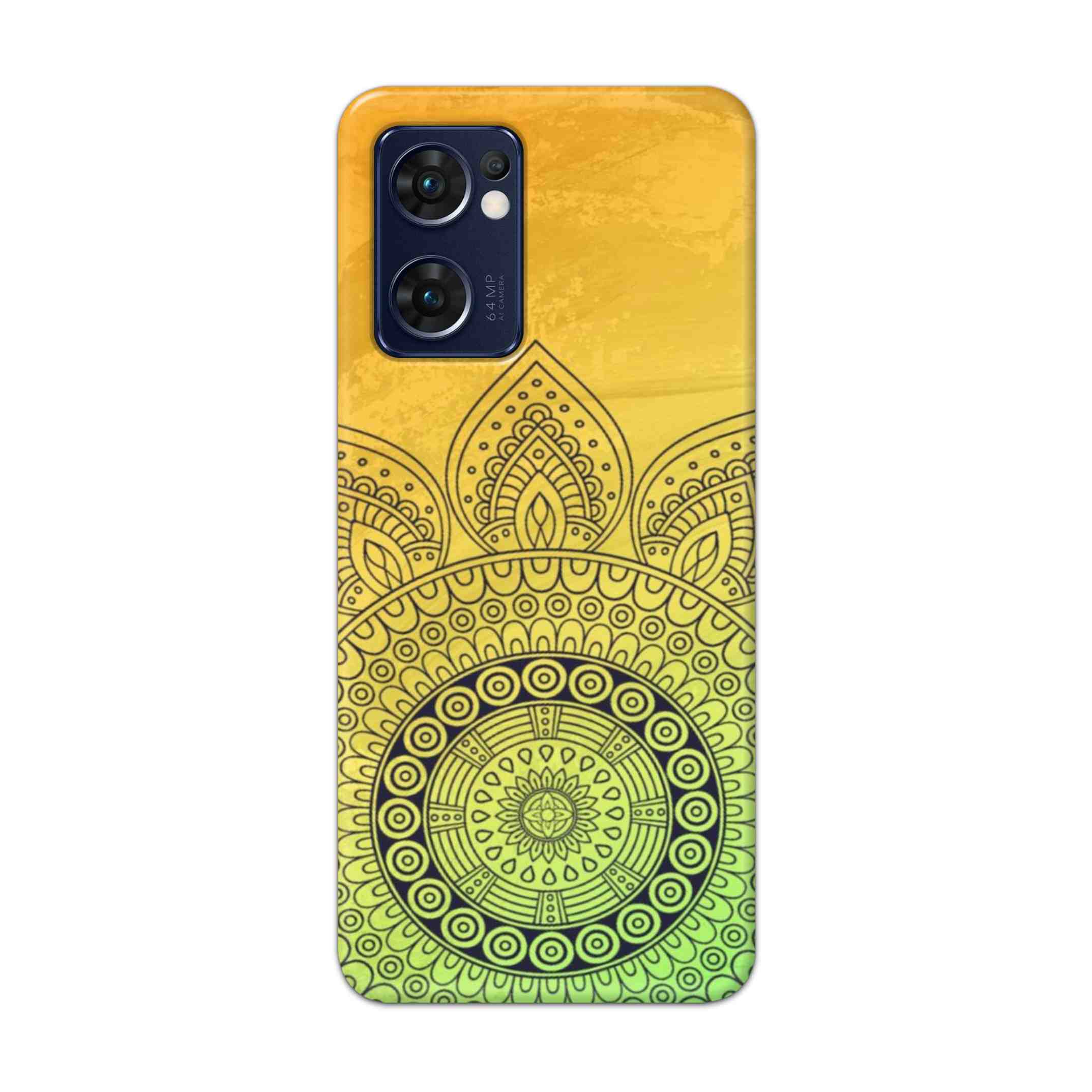 Buy Yellow Rangoli Hard Back Mobile Phone Case Cover For Reno 7 5G Online