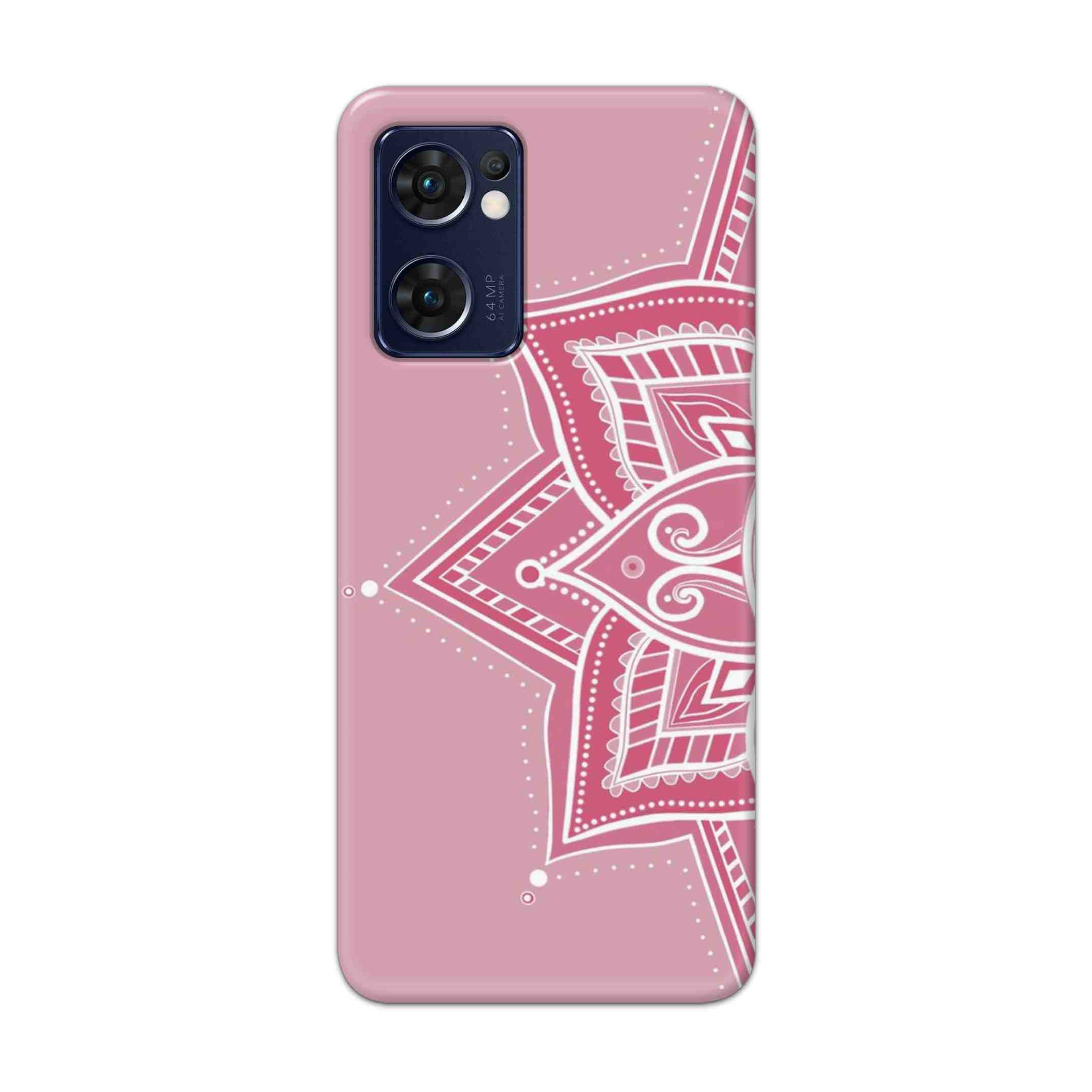 Buy Pink Rangoli Hard Back Mobile Phone Case Cover For Reno 7 5G Online