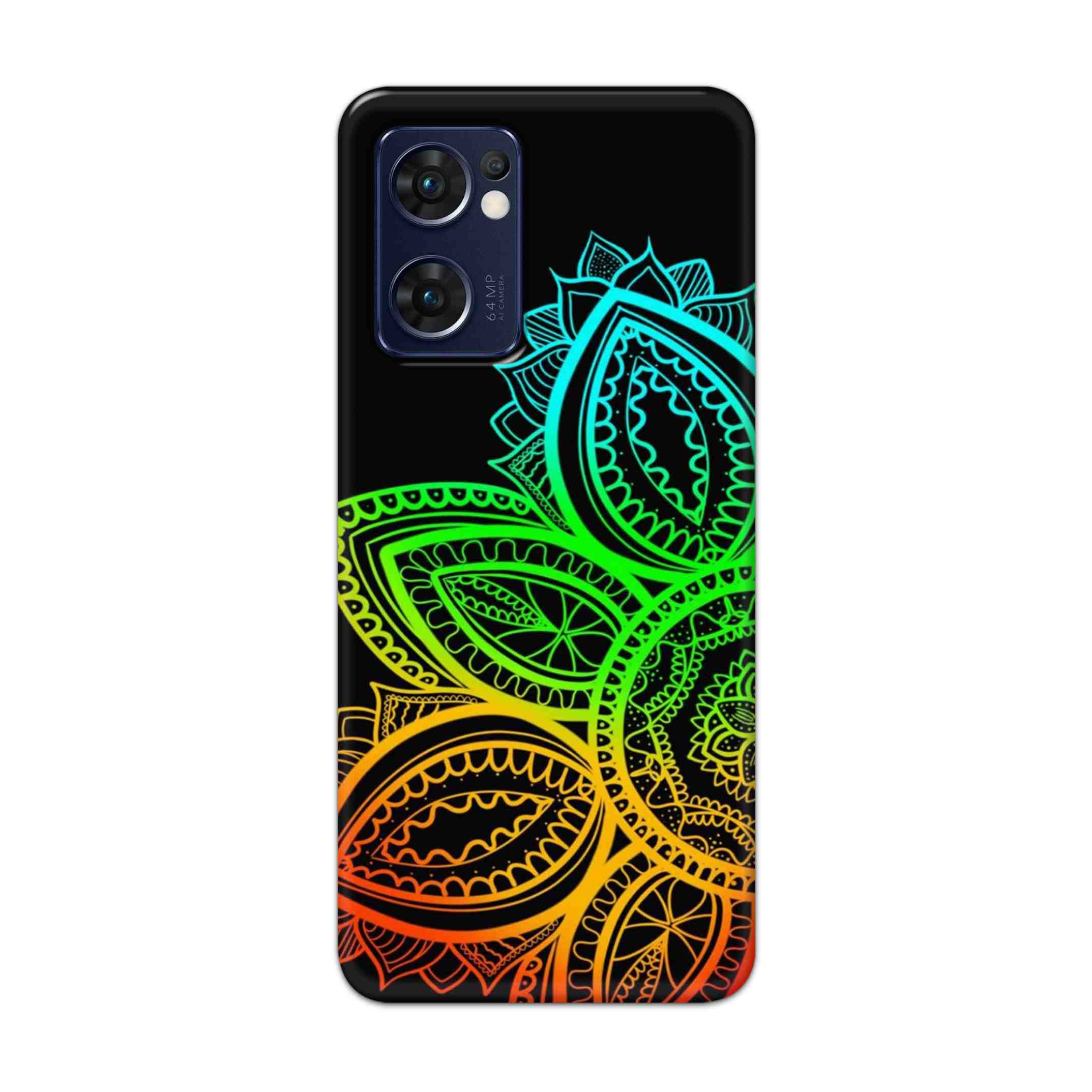Buy Neon Mandala Hard Back Mobile Phone Case Cover For Reno 7 5G Online