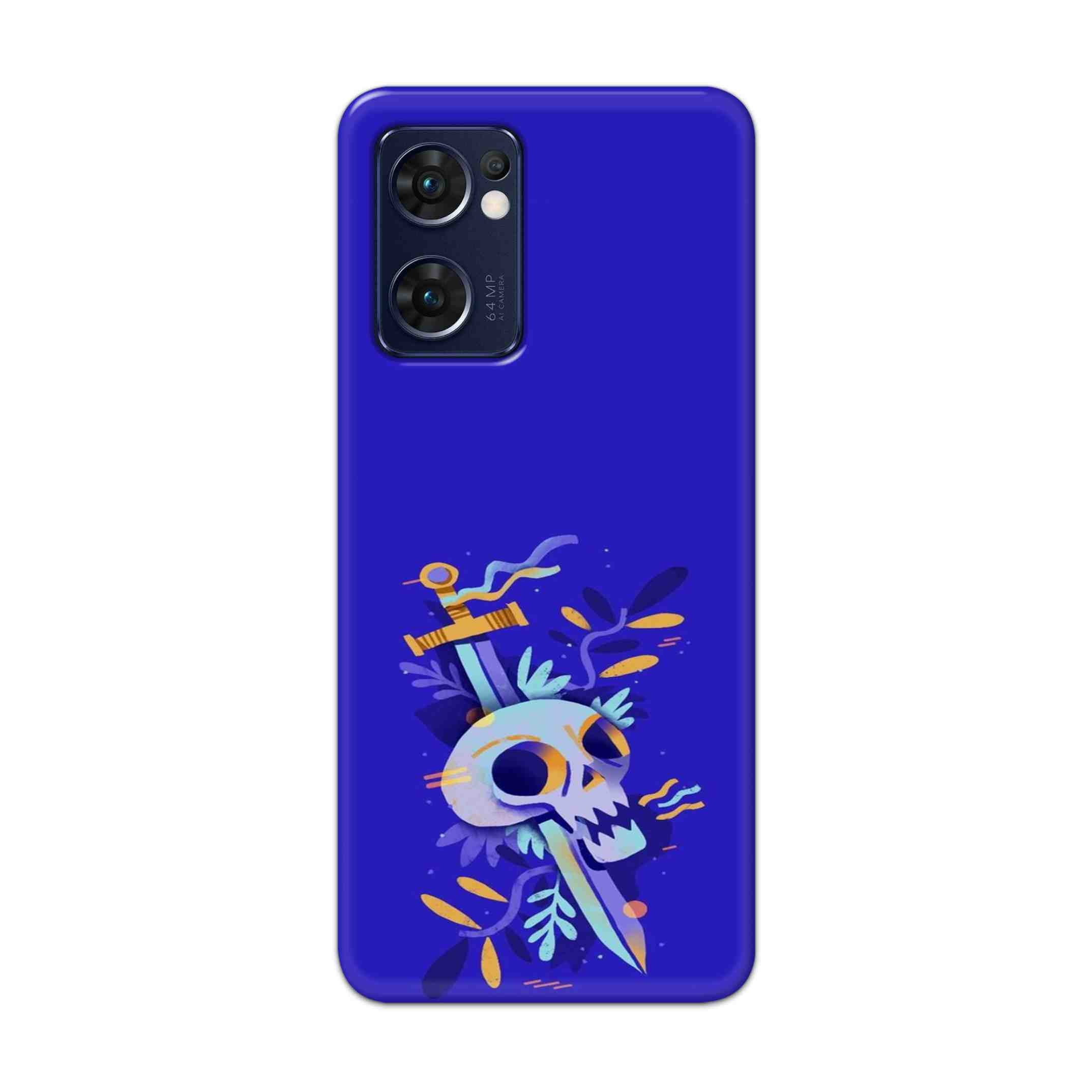Buy Blue Skull Hard Back Mobile Phone Case Cover For Reno 7 5G Online