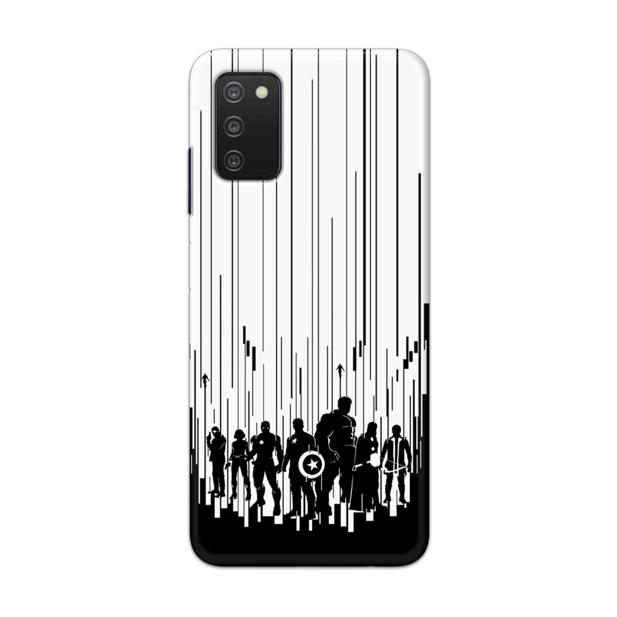 Buy Black And White Avengers Hard Back Mobile Phone Case Cover For Samsung A03s Online