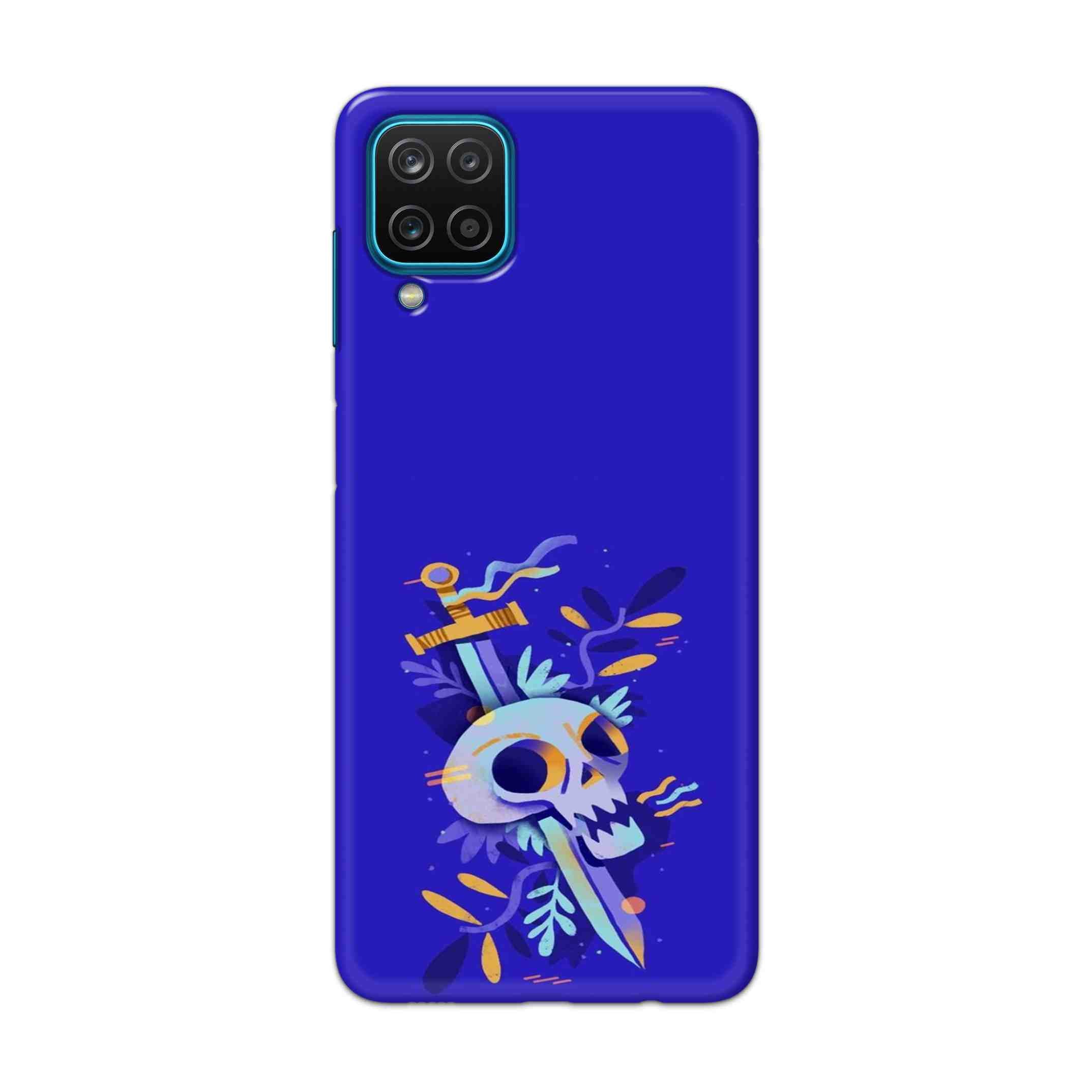 Buy Blue Skull Hard Back Mobile Phone Case Cover For Samsung Galaxy A12 Online