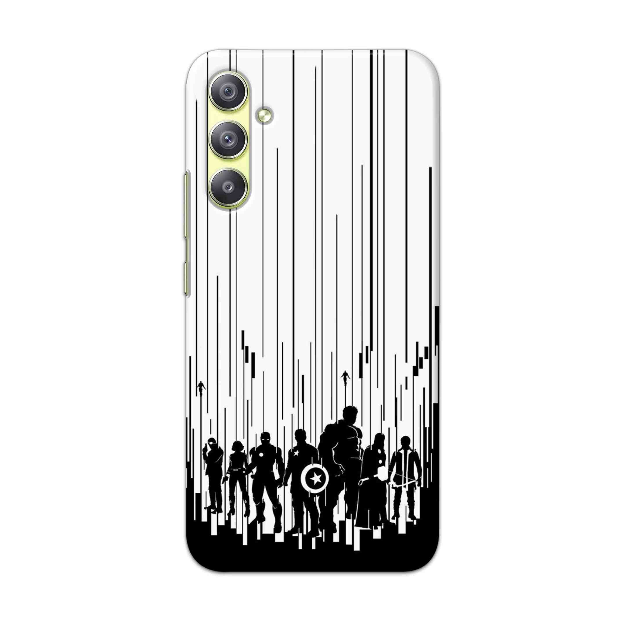 Buy Black And White Avengers Hard Back Mobile Phone Case Cover For Samsung Galaxy A34 5G Online