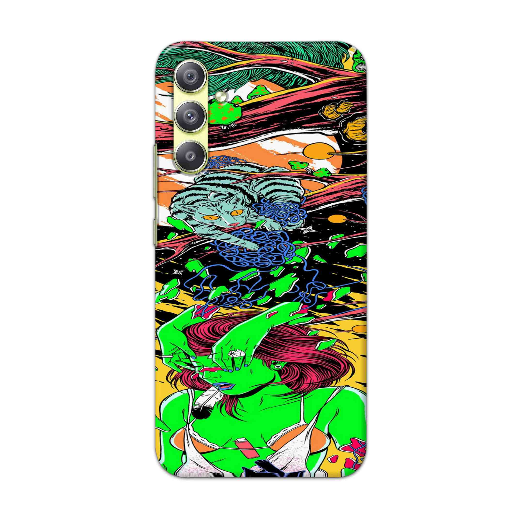 Buy Green Girl Art Hard Back Mobile Phone Case Cover For Samsung Galaxy A34 5G Online