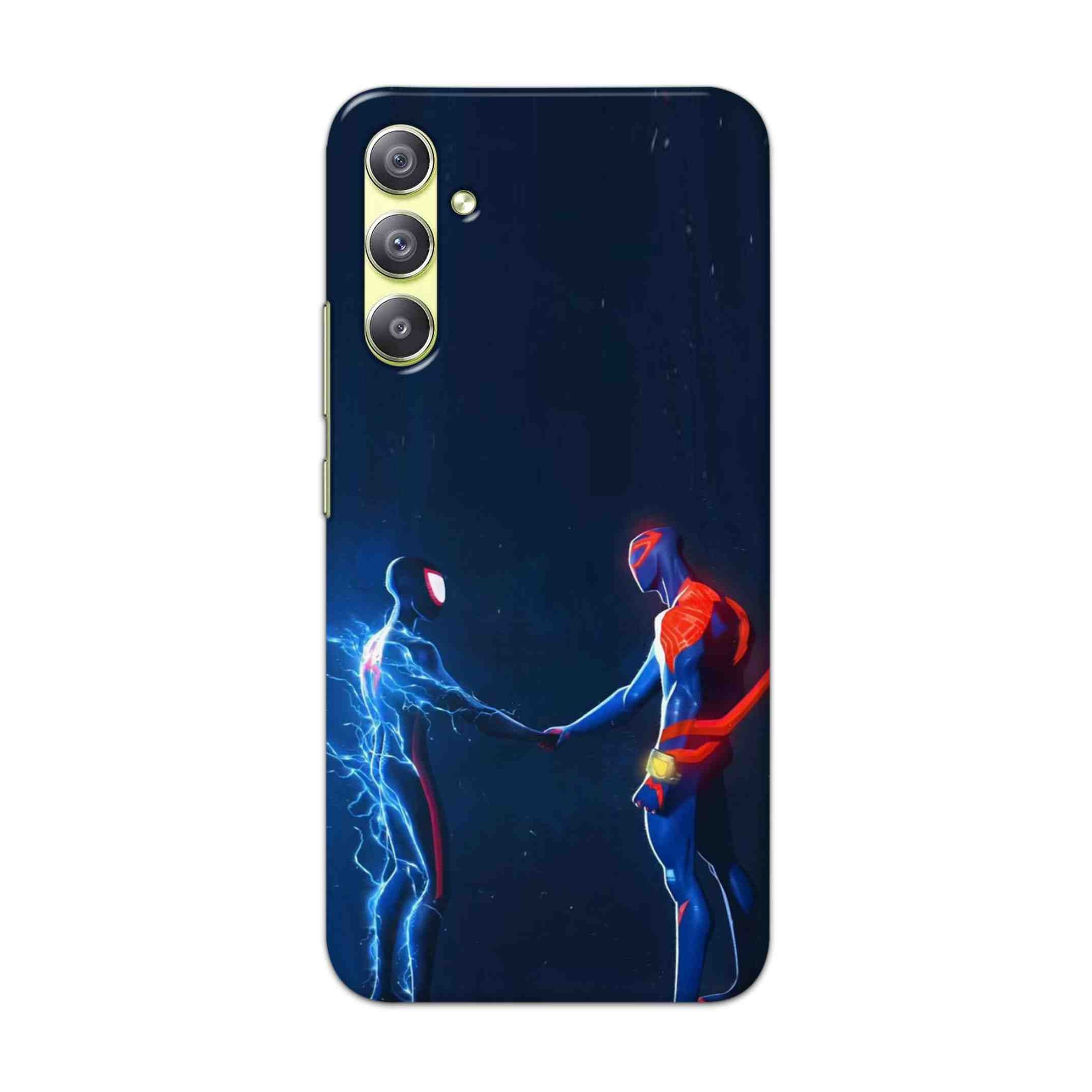 Buy Miles Morales Meet With Spiderman Hard Back Mobile Phone Case Cover For Samsung Galaxy A34 5G Online