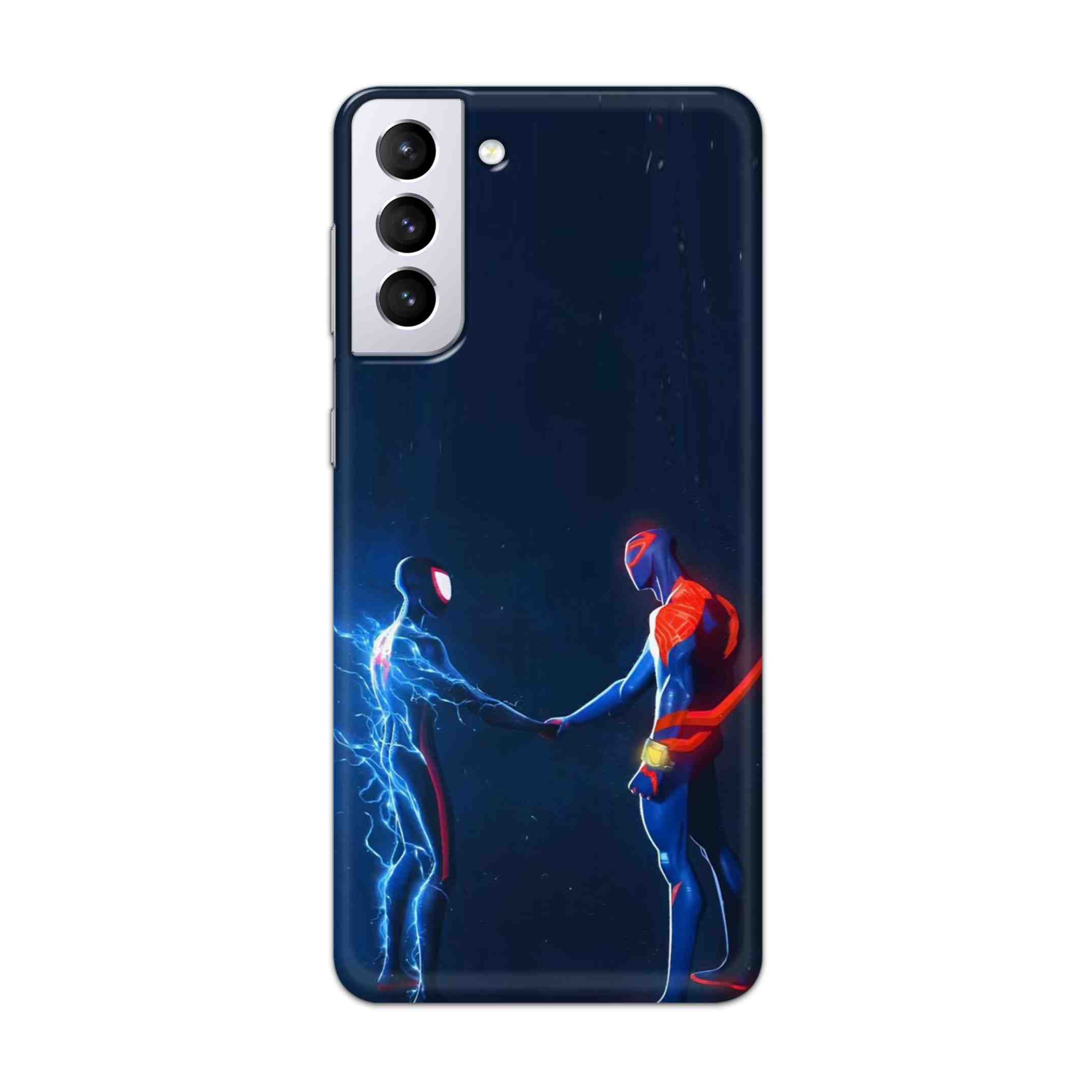 Buy Miles Morales Meet With Spiderman Hard Back Mobile Phone Case Cover For Samsung Galaxy S21 Online