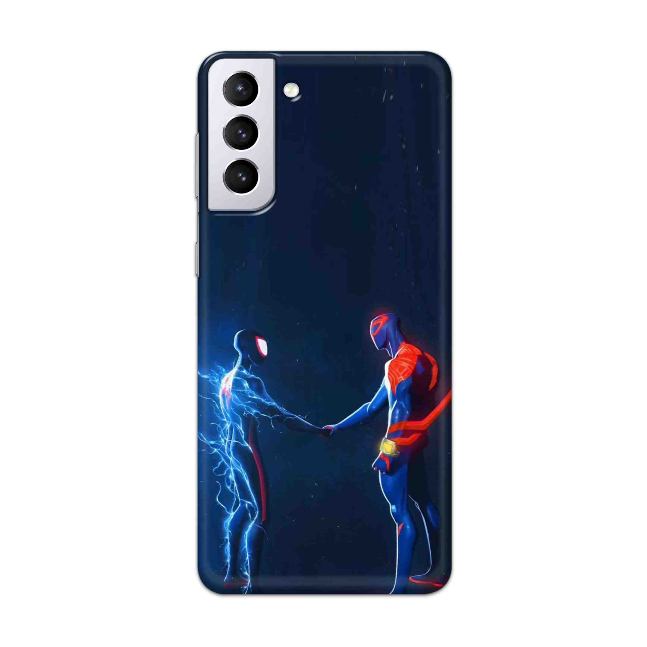 Buy Miles Morales Meet With Spiderman Hard Back Mobile Phone Case Cover For Samsung Galaxy S21 Plus Online