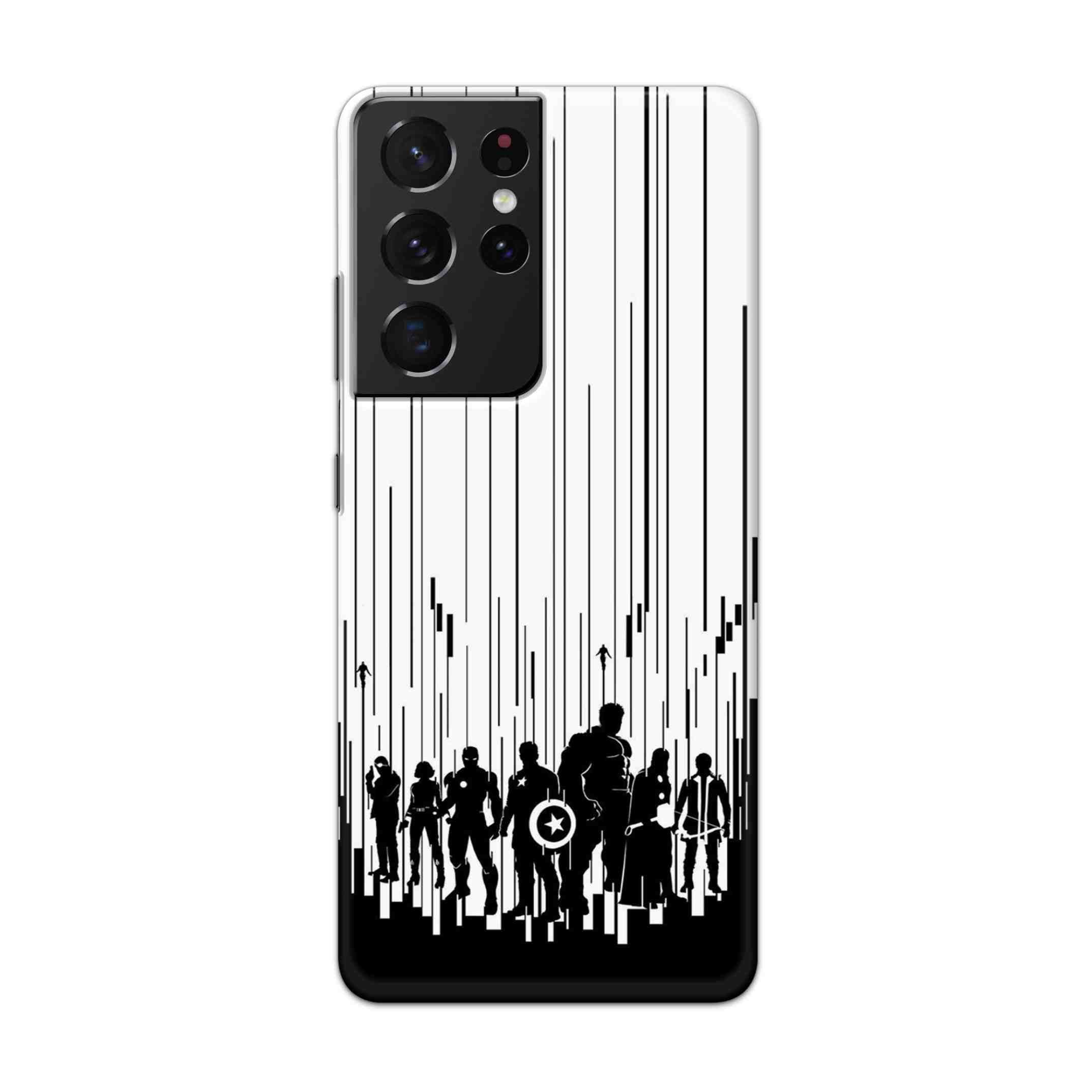 Buy Black And White Avengers Hard Back Mobile Phone Case Cover For Samsung Galaxy S21 Ultra Online