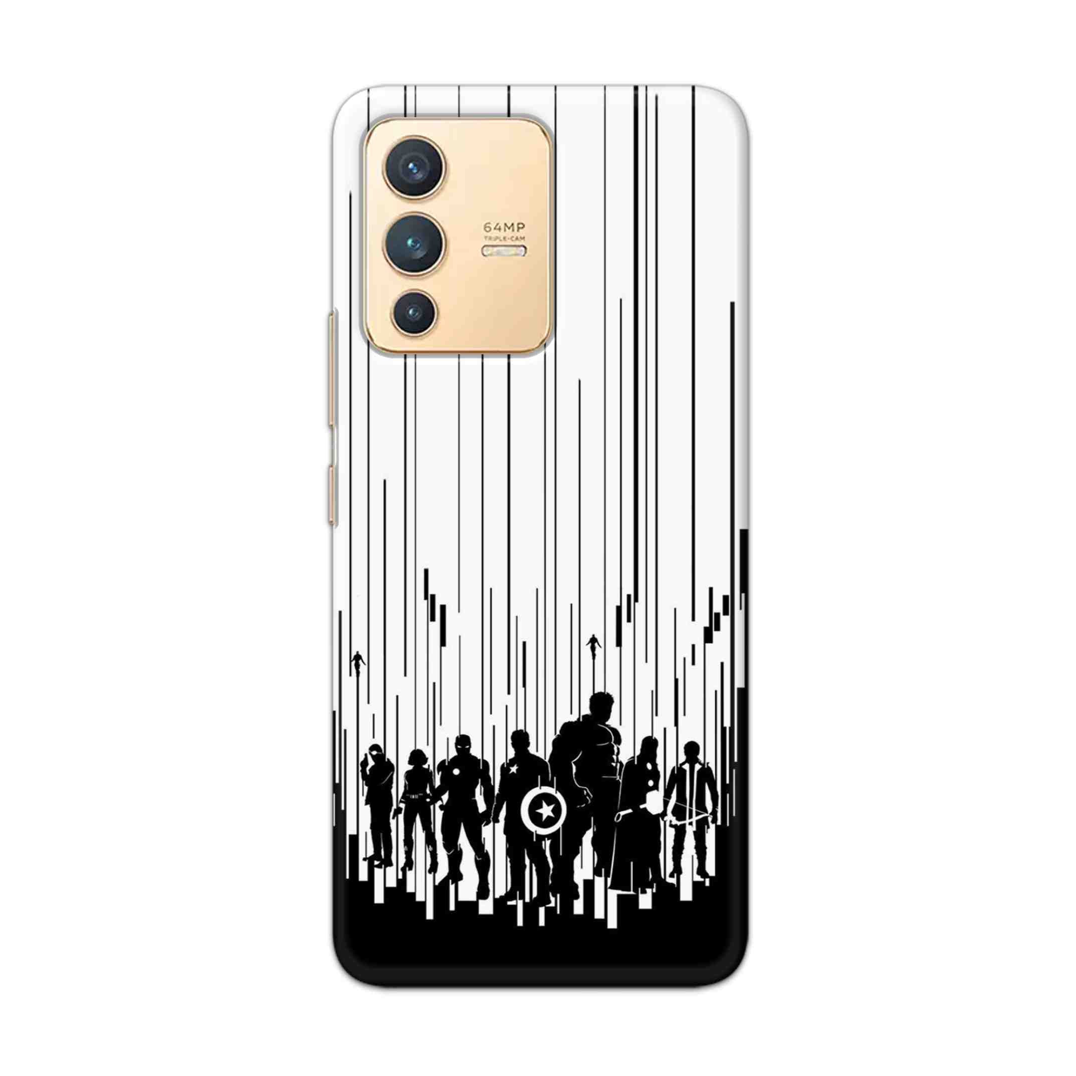 Buy Black And White Avengers Hard Back Mobile Phone Case Cover For Vivo V23 Online