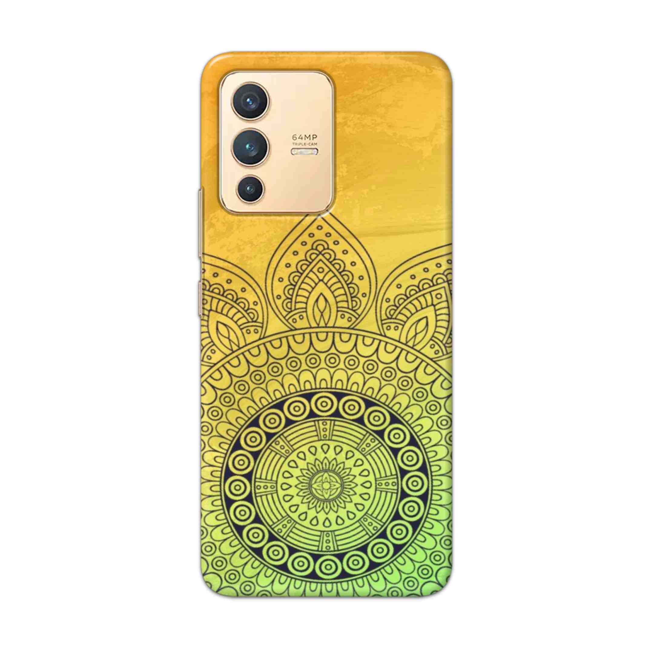 Buy Yellow Rangoli Hard Back Mobile Phone Case Cover For Vivo V23 Online