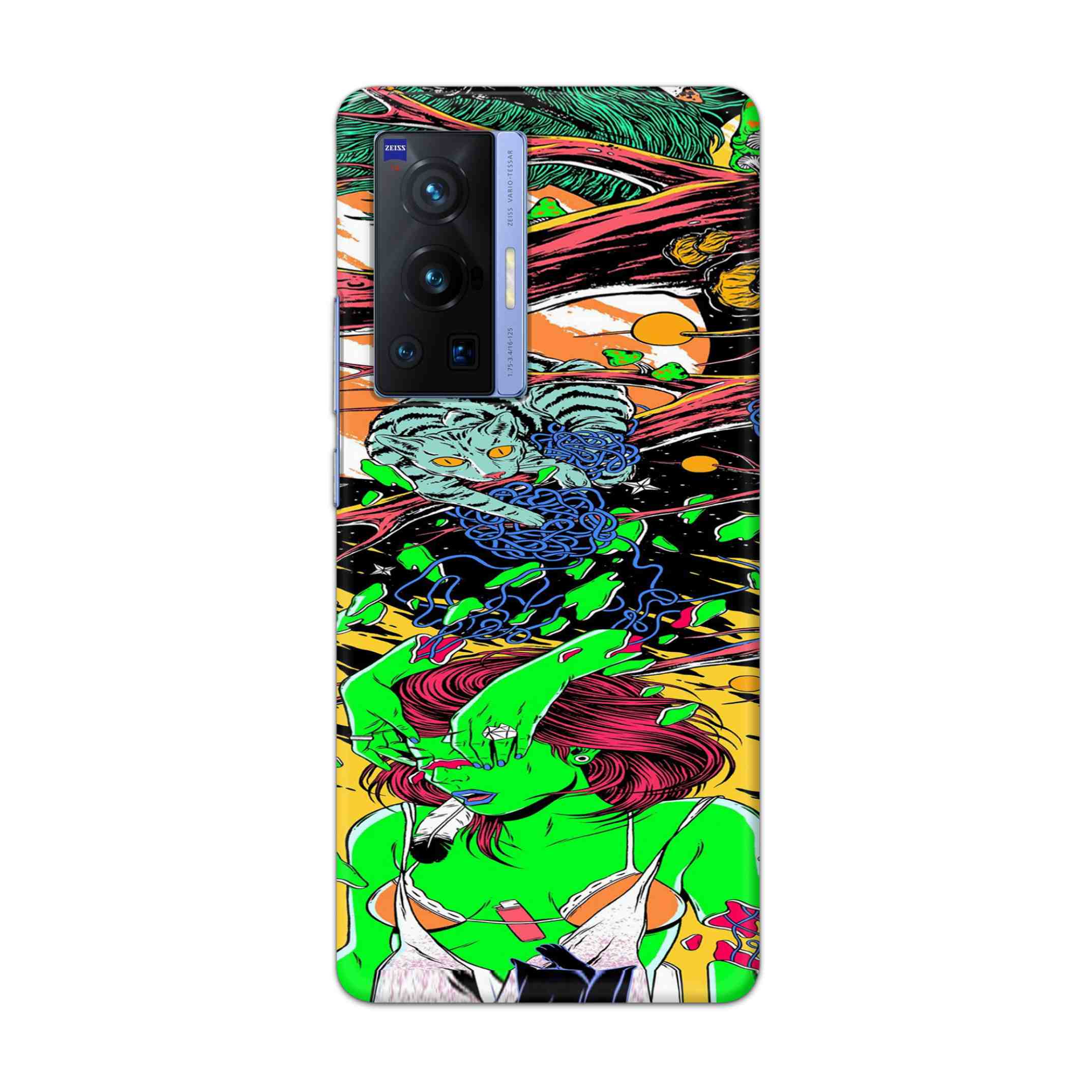 Buy Green Girl Art Hard Back Mobile Phone Case Cover For Vivo X70 Pro Online