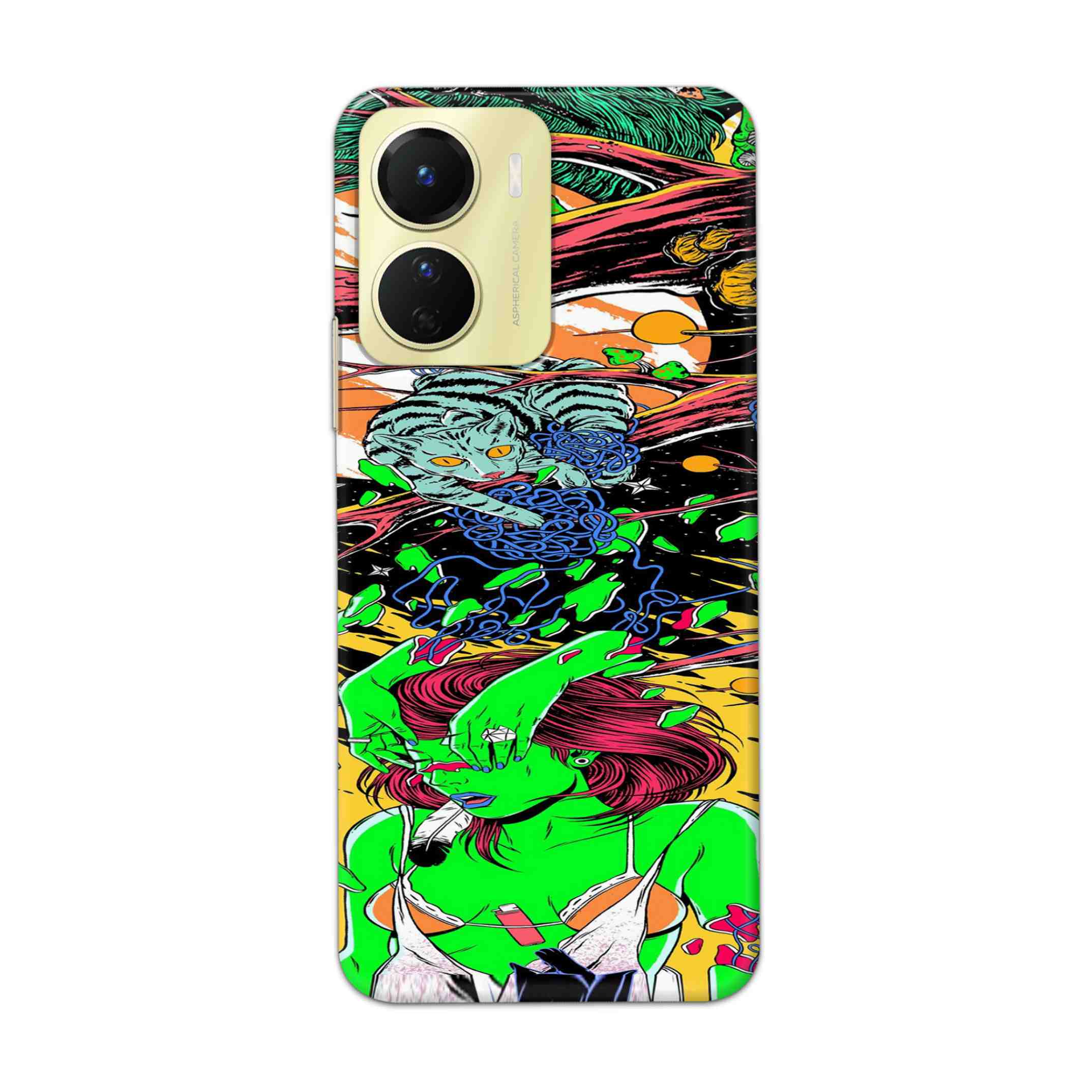 Buy Green Girl Art Hard Back Mobile Phone Case Cover For Vivo Y16 Online