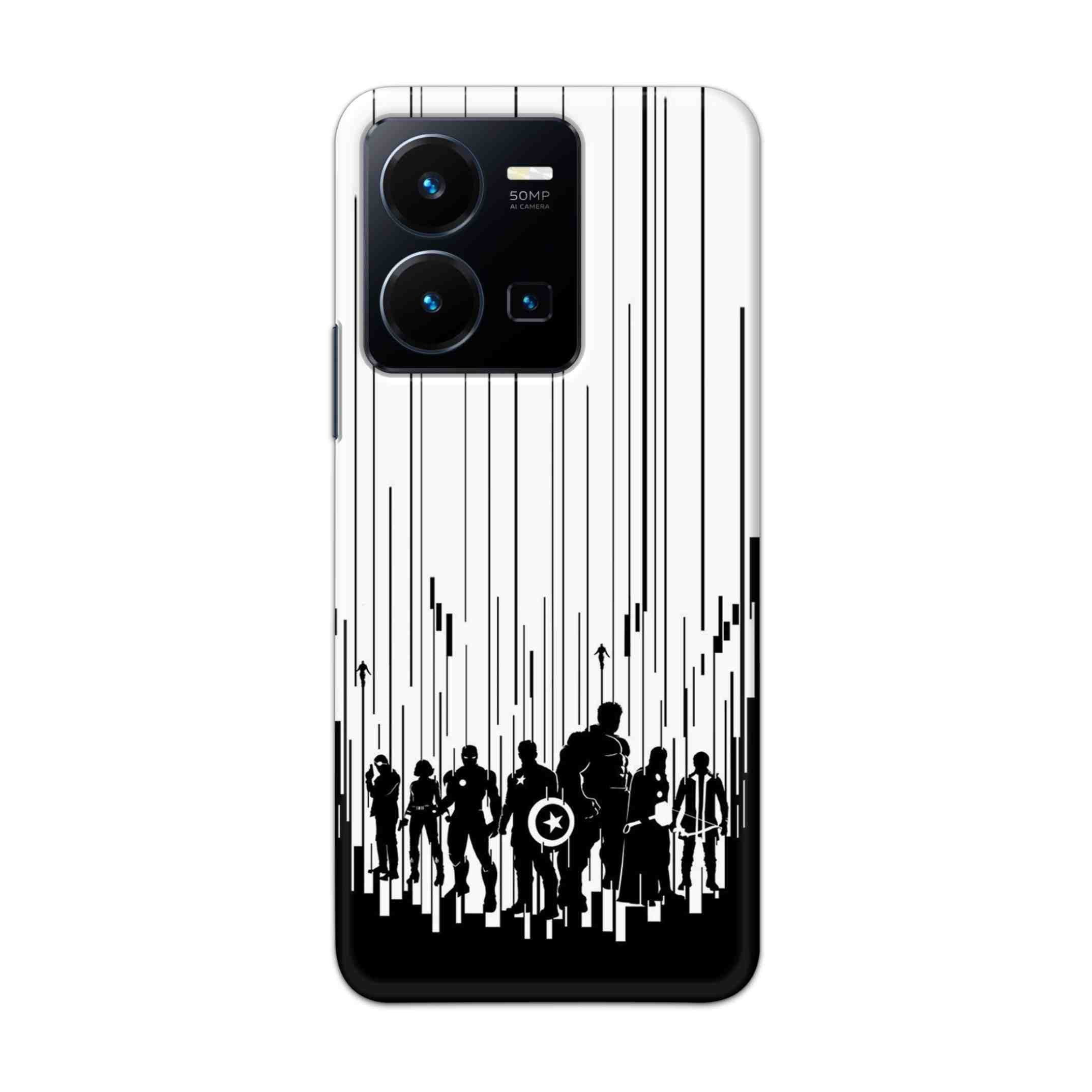 Buy Black And White Avengers Hard Back Mobile Phone Case Cover For Vivo Y35 2022 Online