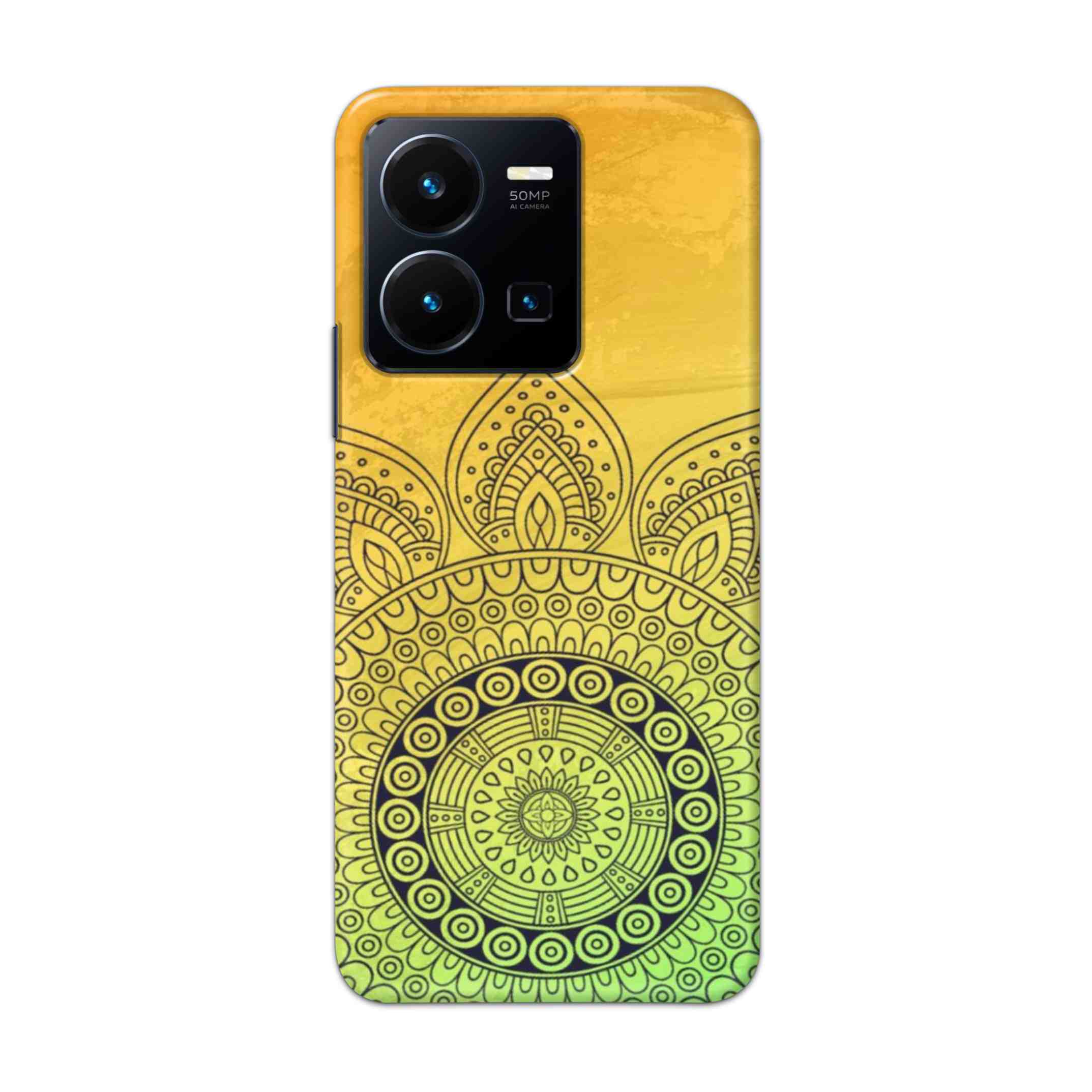 Buy Yellow Rangoli Hard Back Mobile Phone Case Cover For Vivo Y35 2022 Online