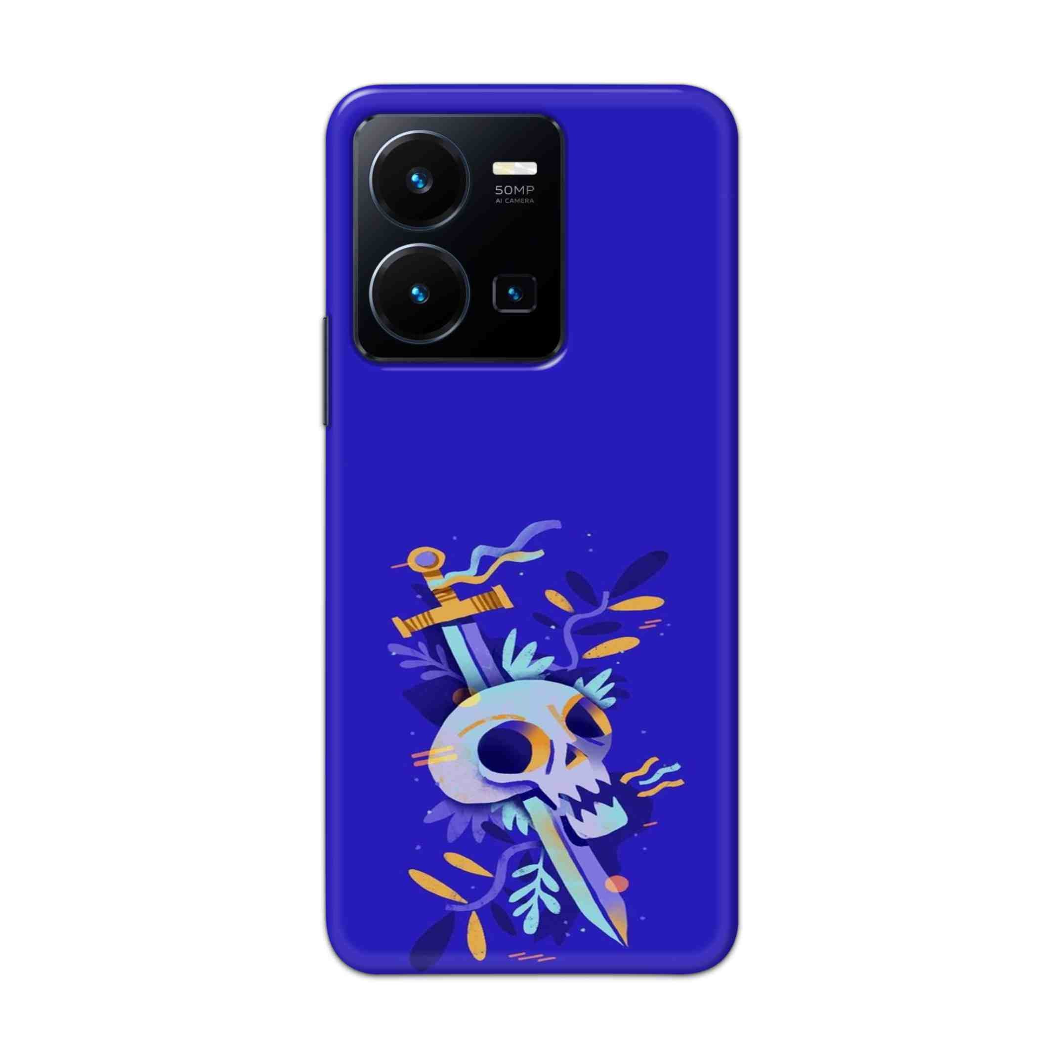 Buy Blue Skull Hard Back Mobile Phone Case Cover For Vivo Y35 2022 Online