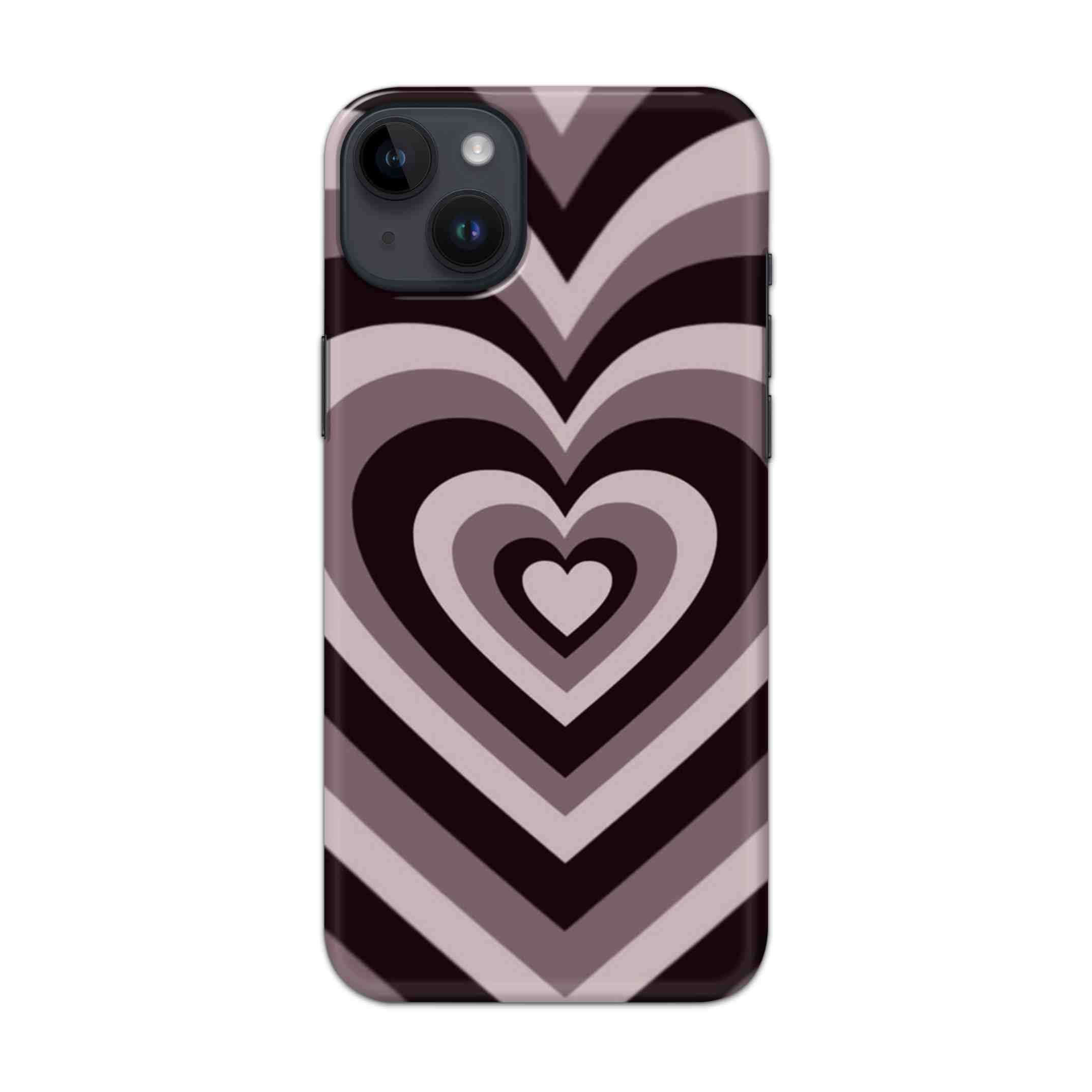 Buy Black Brown Heart Hard Back Mobile Phone Case Cover For iPhone 14 Plus Online