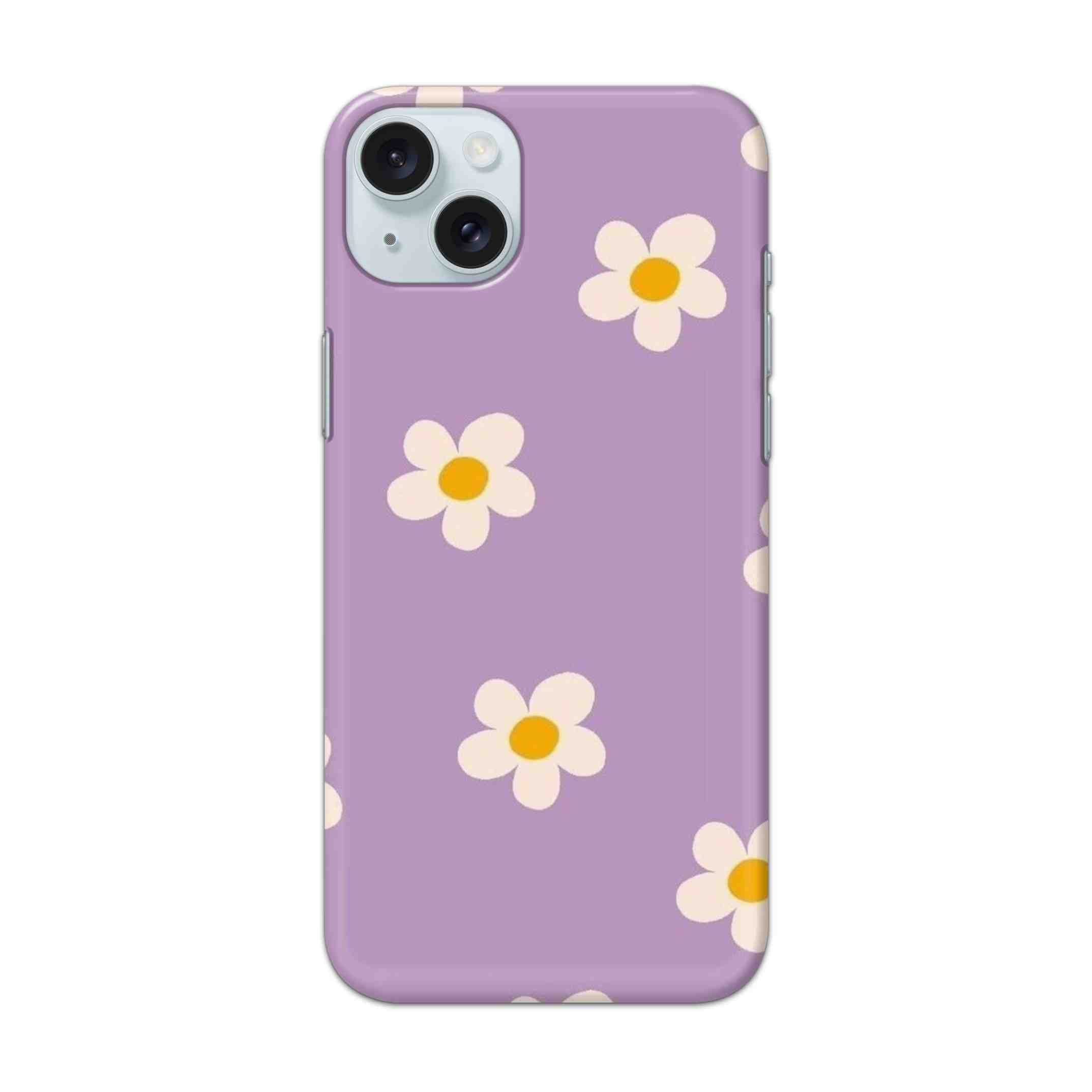 Buy Purple Flower Hard Back Mobile Phone Case Cover For Apple iPhone 15 Plus Online