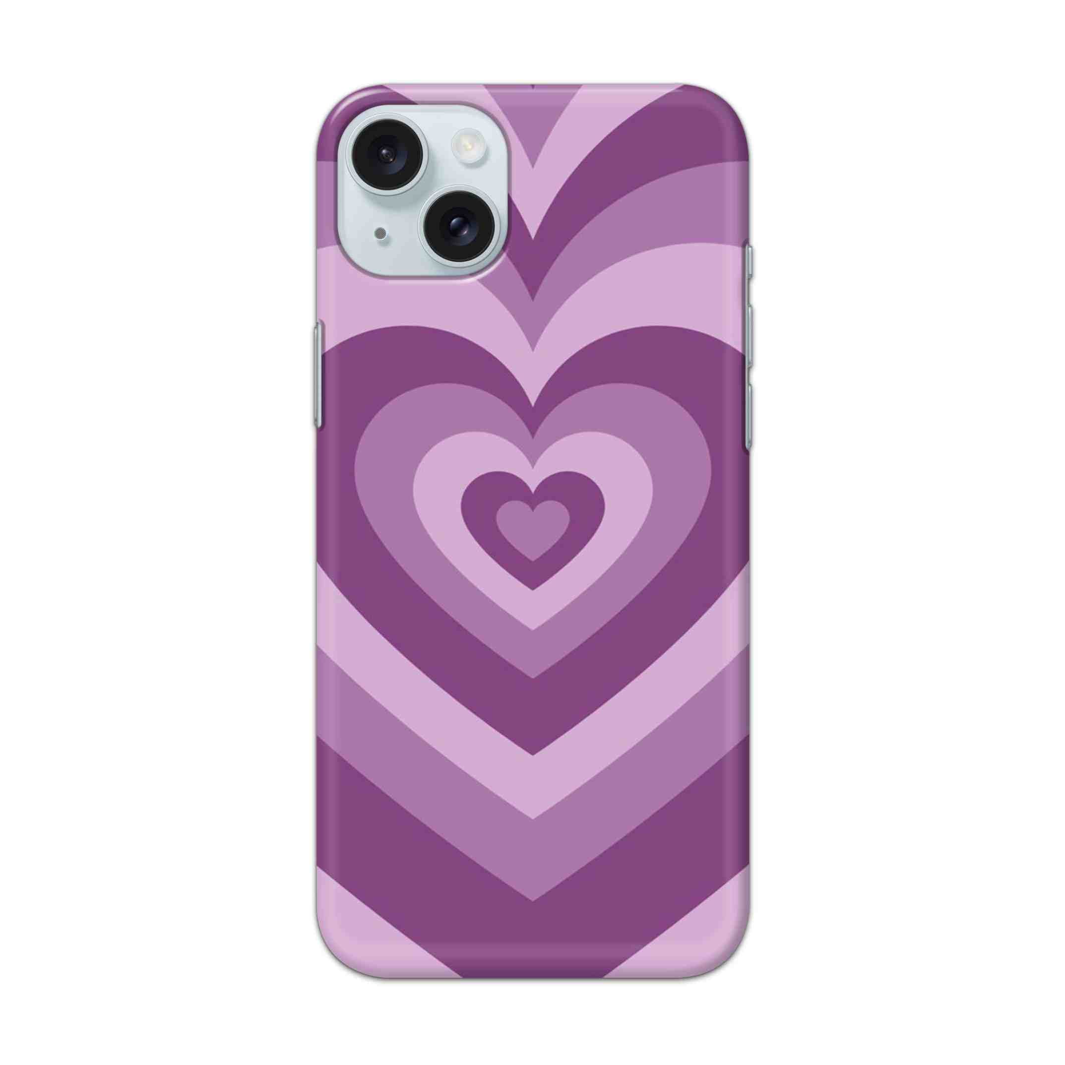 Buy Purple Heart Hard Back Mobile Phone Case Cover For Apple iPhone 15 Plus Online