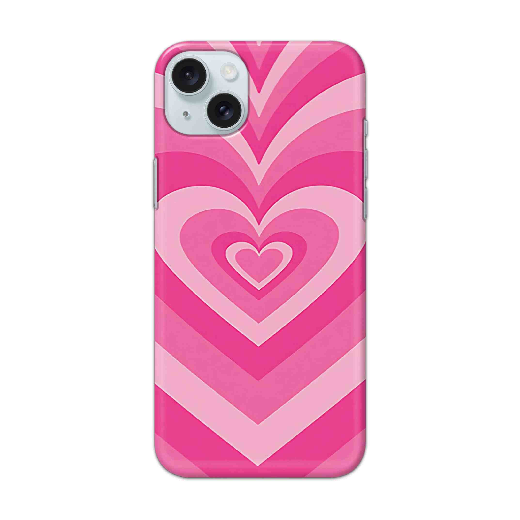 Buy Pink Heart Hard Back Mobile Phone Case Cover For Apple iPhone 15 Plus Online