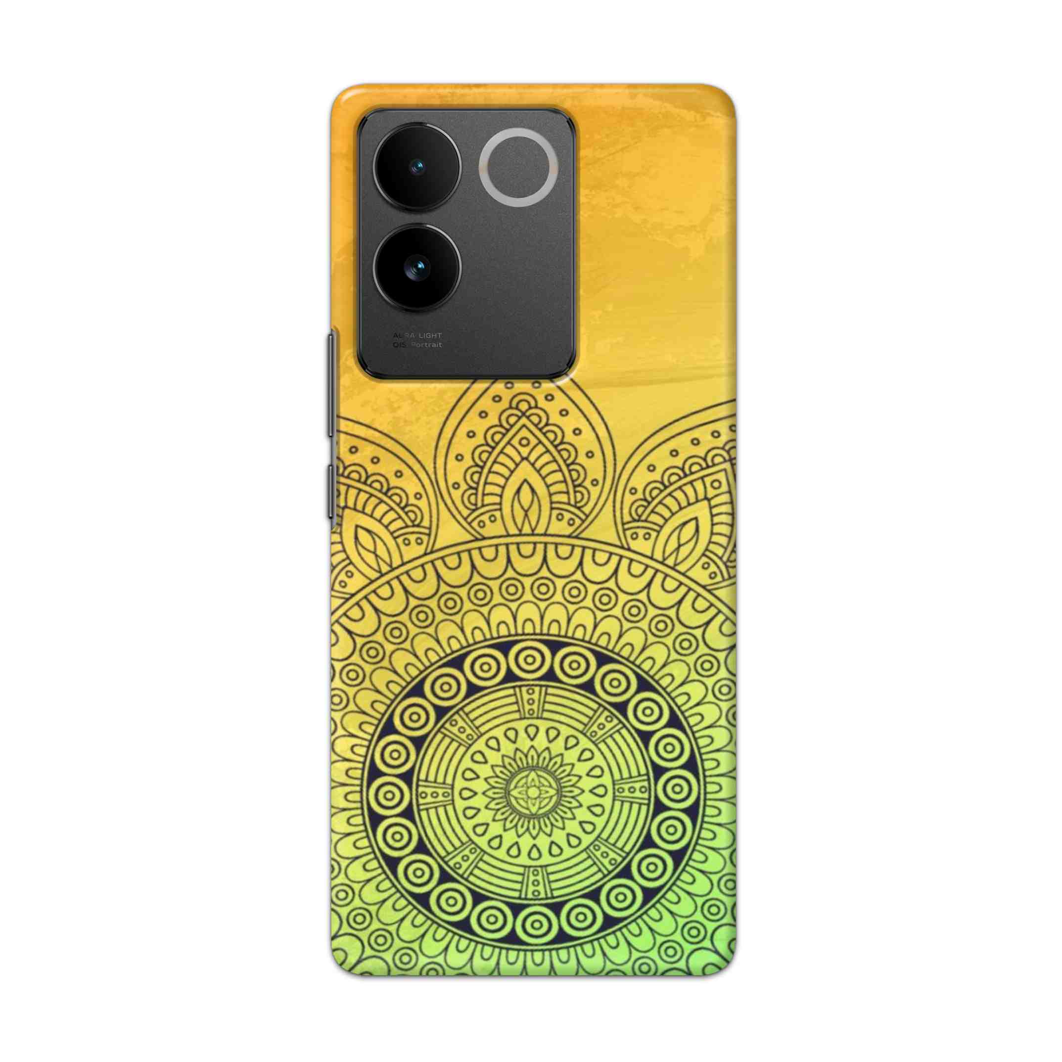 Buy Yellow Rangoli Hard Back Mobile Phone Case/Cover For vivo T2 Pro 5G Online